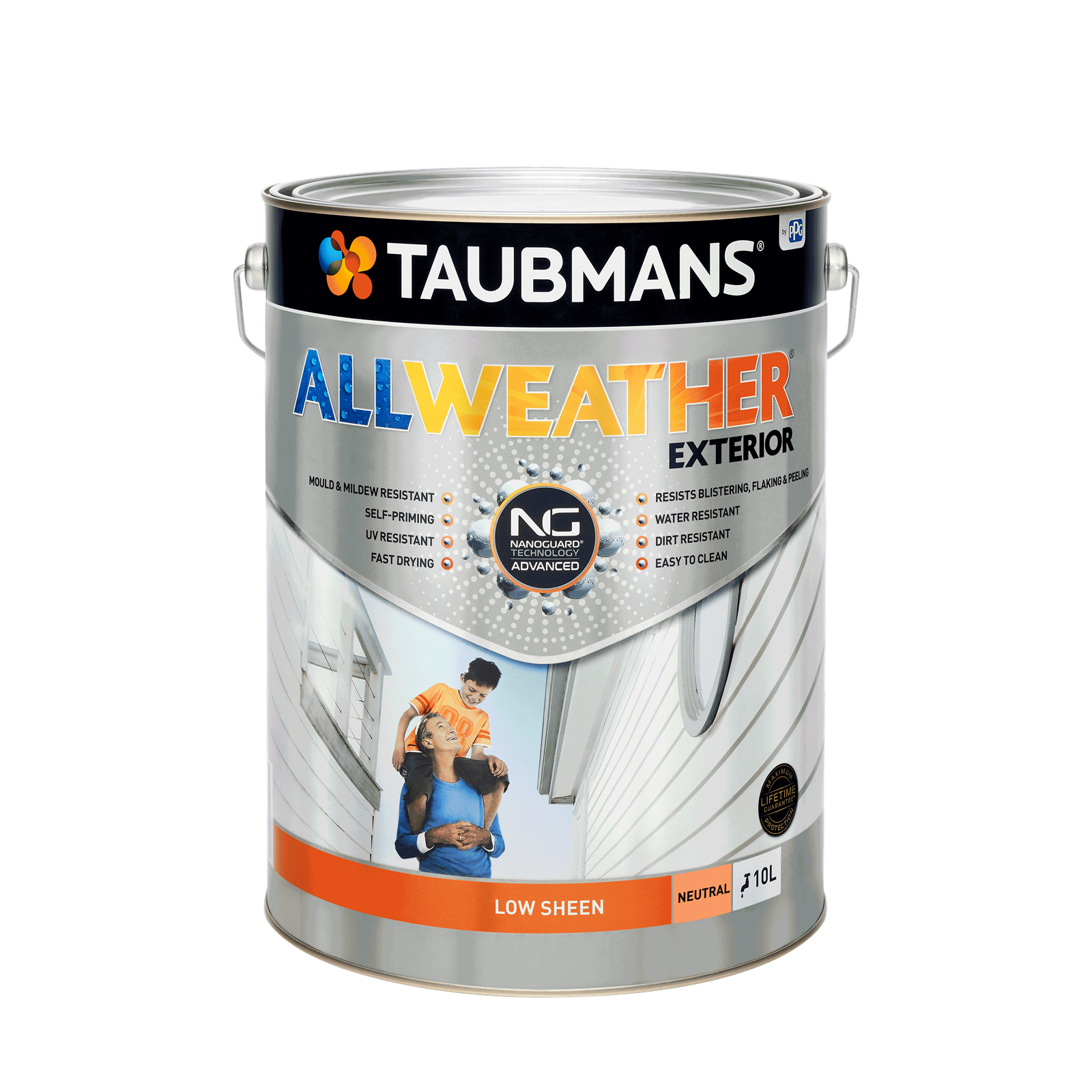 Taubmans 10L Low Sheen Neutral All Weather® Exterior Paint Taubmans 10L Low Sheen Neutral All Weather® Exterior Paint
