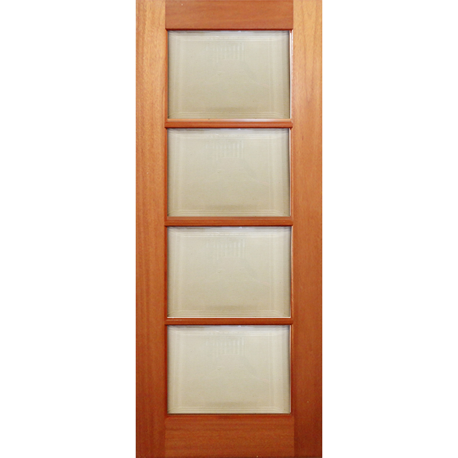 Woodcraft Doors 2040 x 820 x 40mm Lauren Clear Bevelled Safety Glass Entrance Door