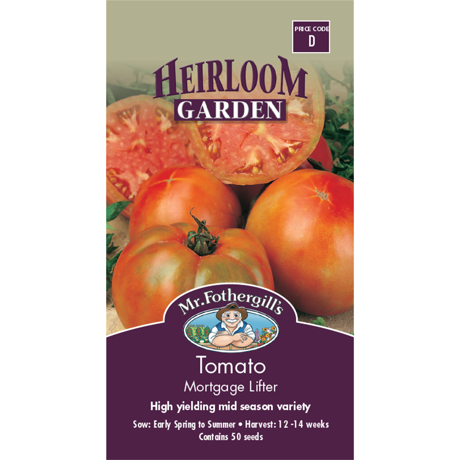 Mr Fothergill's Mortgage Lifter Tomato Heirloom Seeds