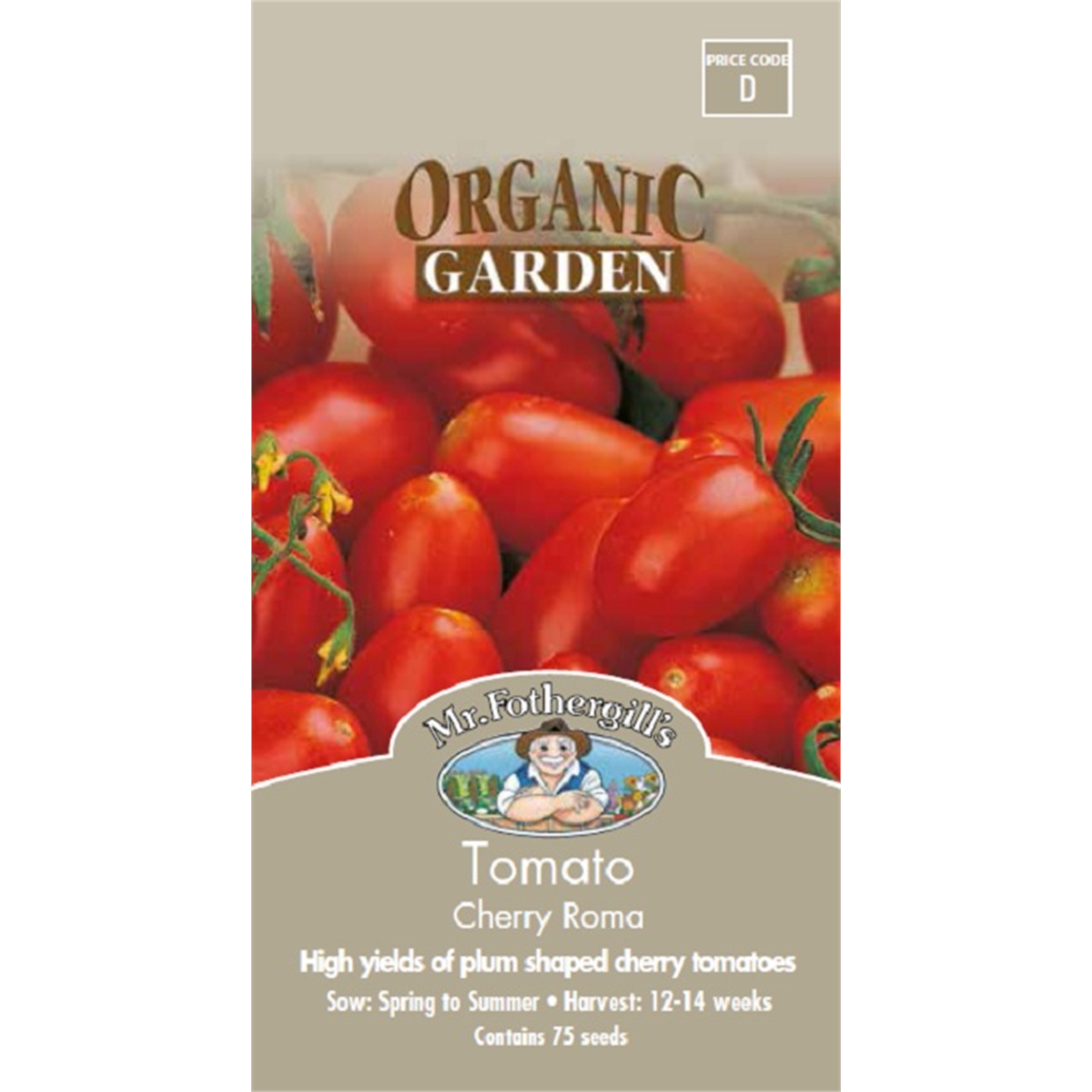Mr Fothergills Roma Cherry Tomato Vegetable Seed