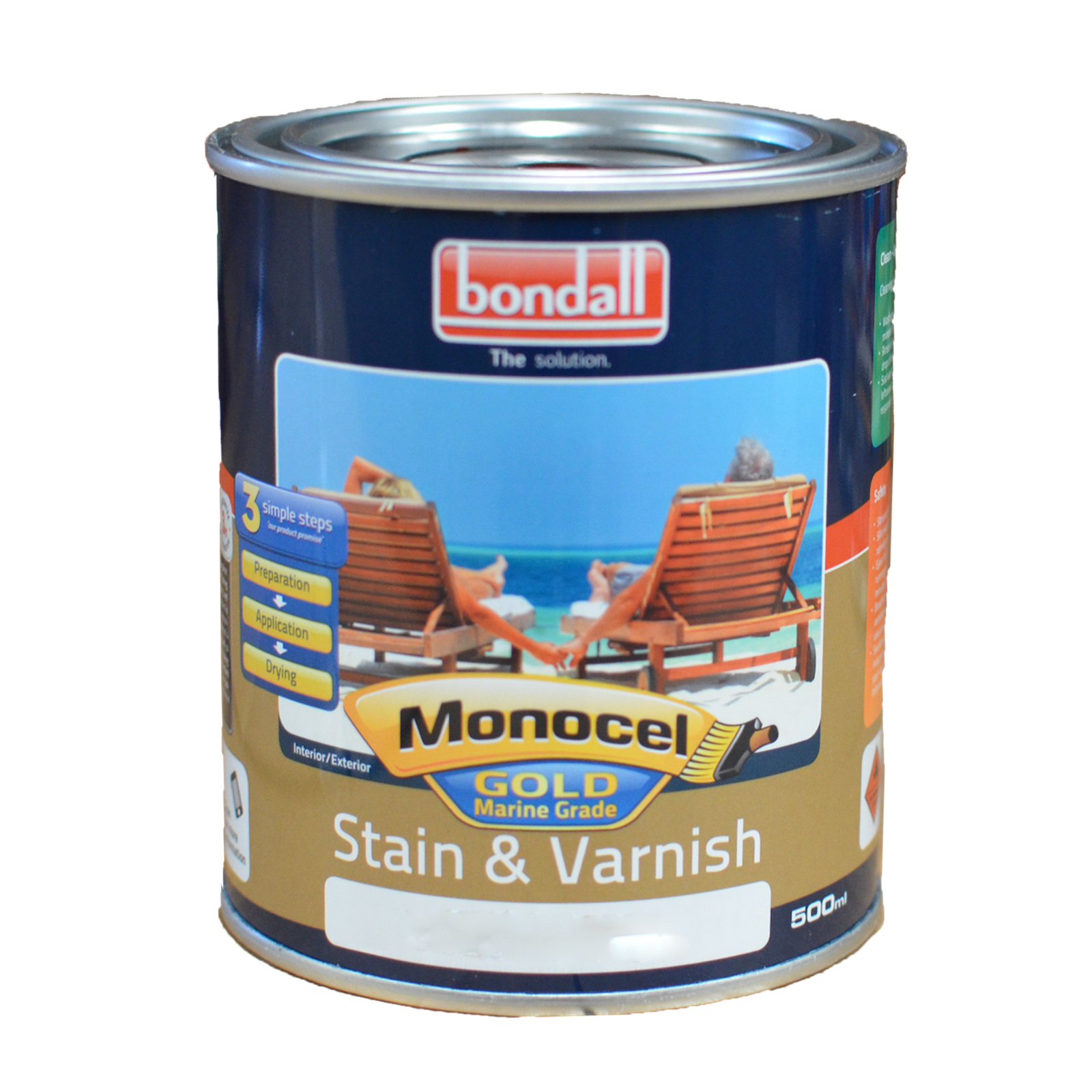 Bondall 500ml Golden Oak Monocel Gold Marine Grade Stain And Varnish