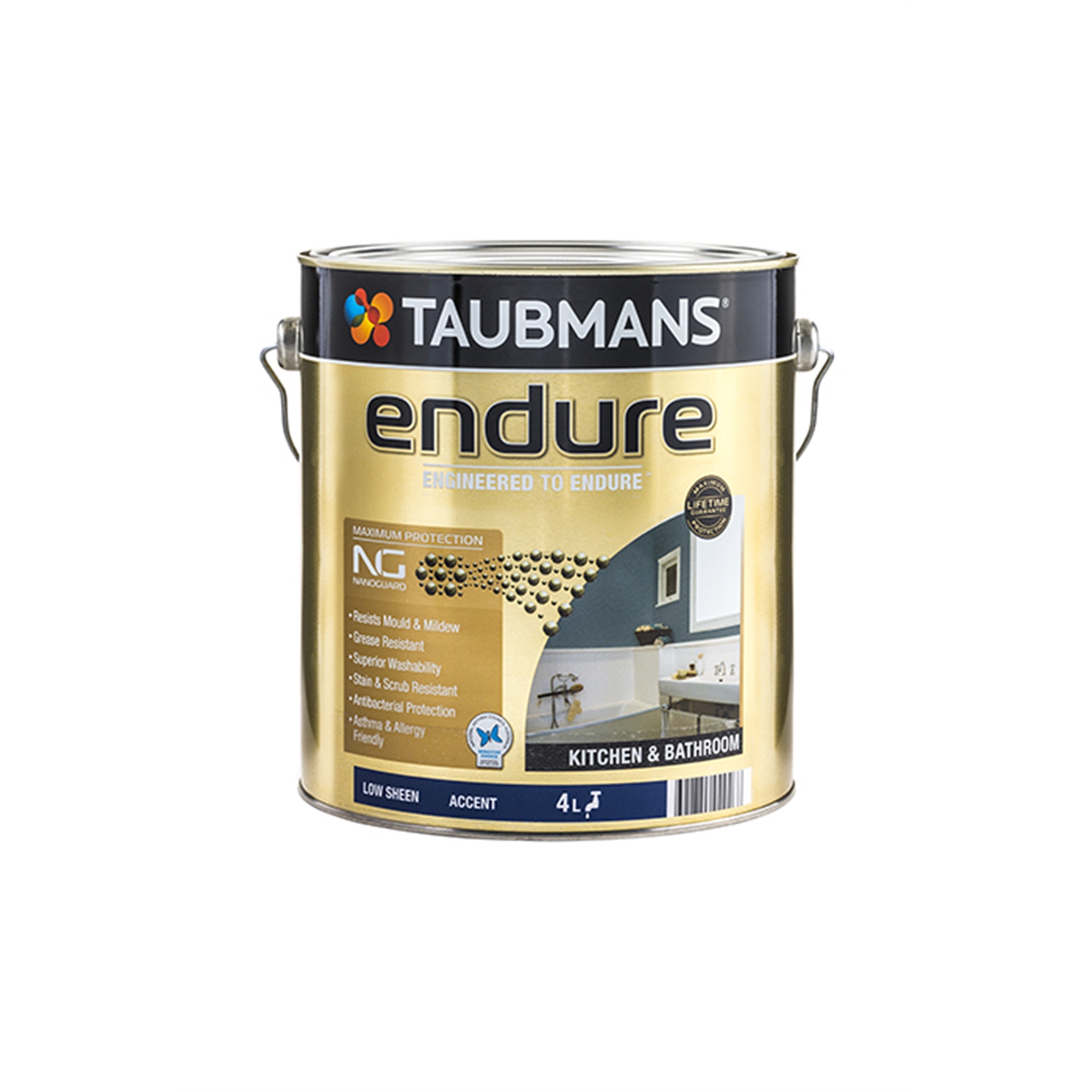 Taubmans Endure 4L Accent Low Sheen Interior Paint