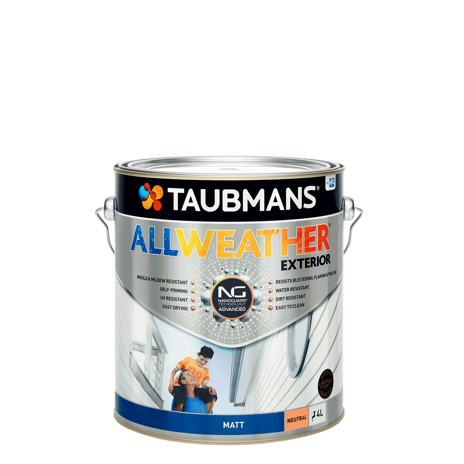 Taubmans 4L Matt Neutral All Weather® Exterior Paint