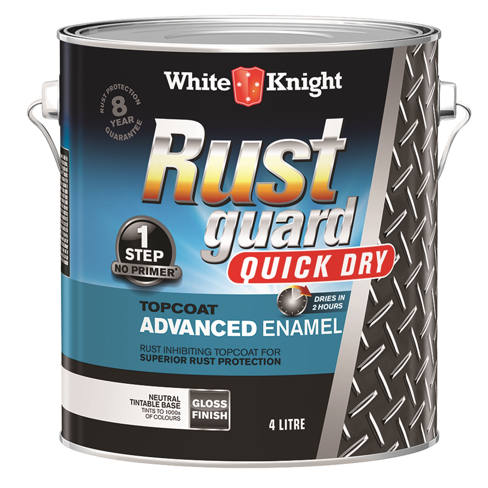 White Knight 4L Rust Guard Quick Dry Advanced Enamel Gloss Neutral