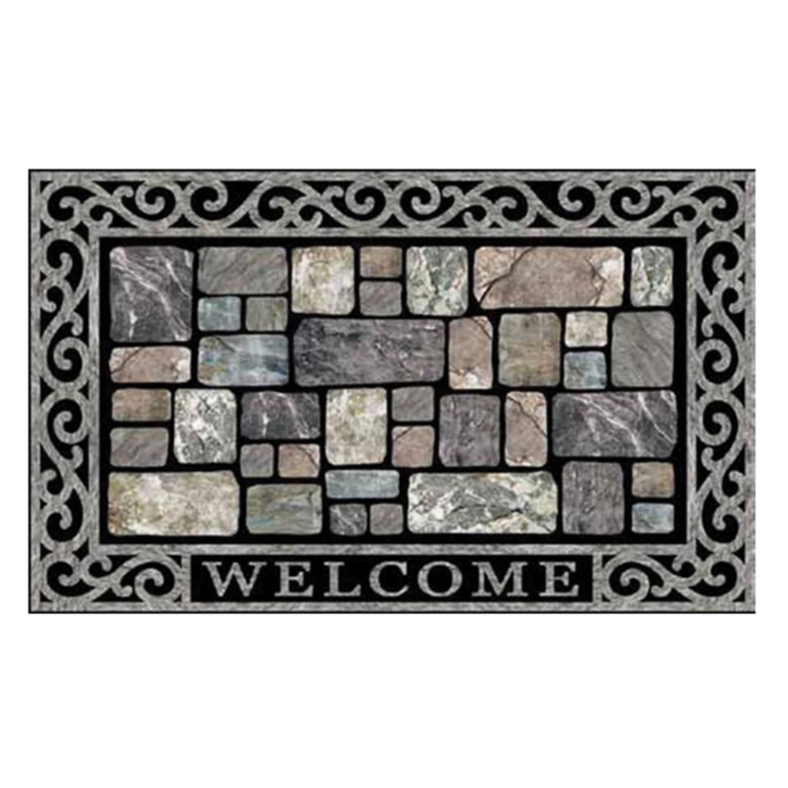 Matpro 45 x 75cm Aberdeen Grey Outdoor Mat Bunnings Warehouse