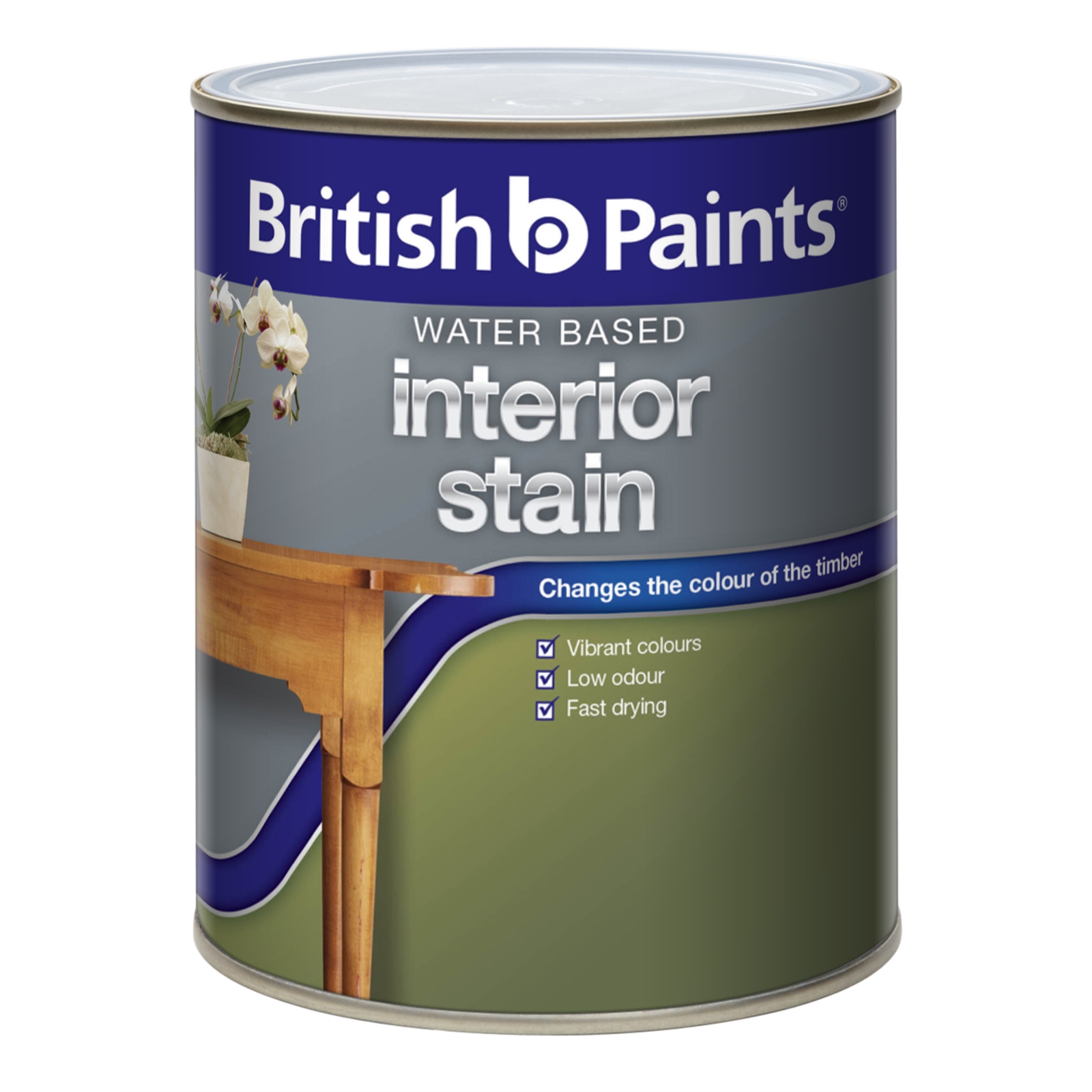 British Paints 1L Walnut Brown Water Based Interior Stain