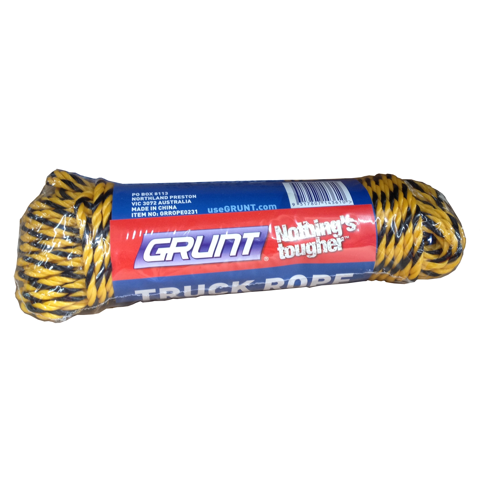 Grunt 10mm x 30m Yellow And Black Truck And Transport Rope