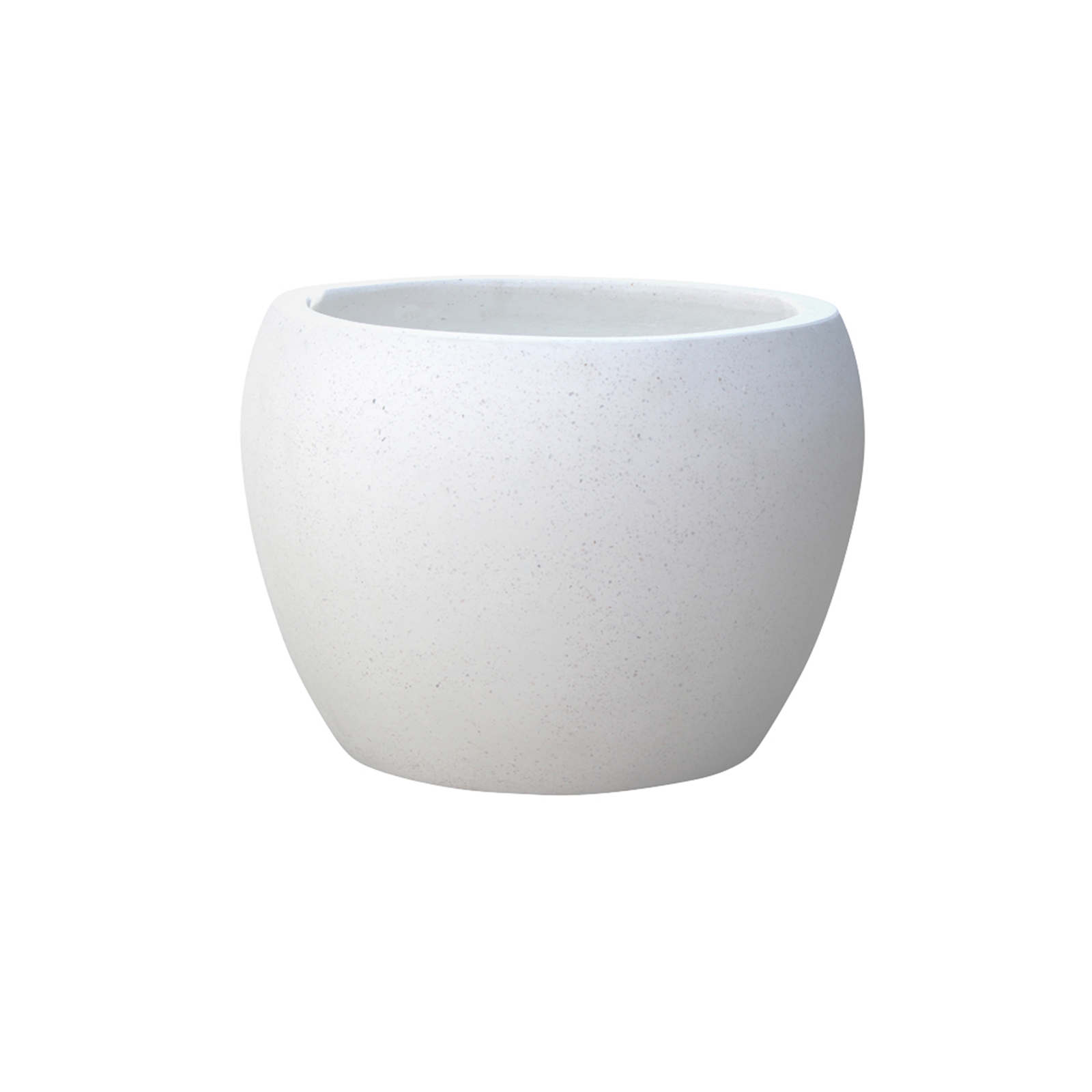 Northcote Pottery 55 x 38cm White Precinct Lite Terrazzo Moon Pot