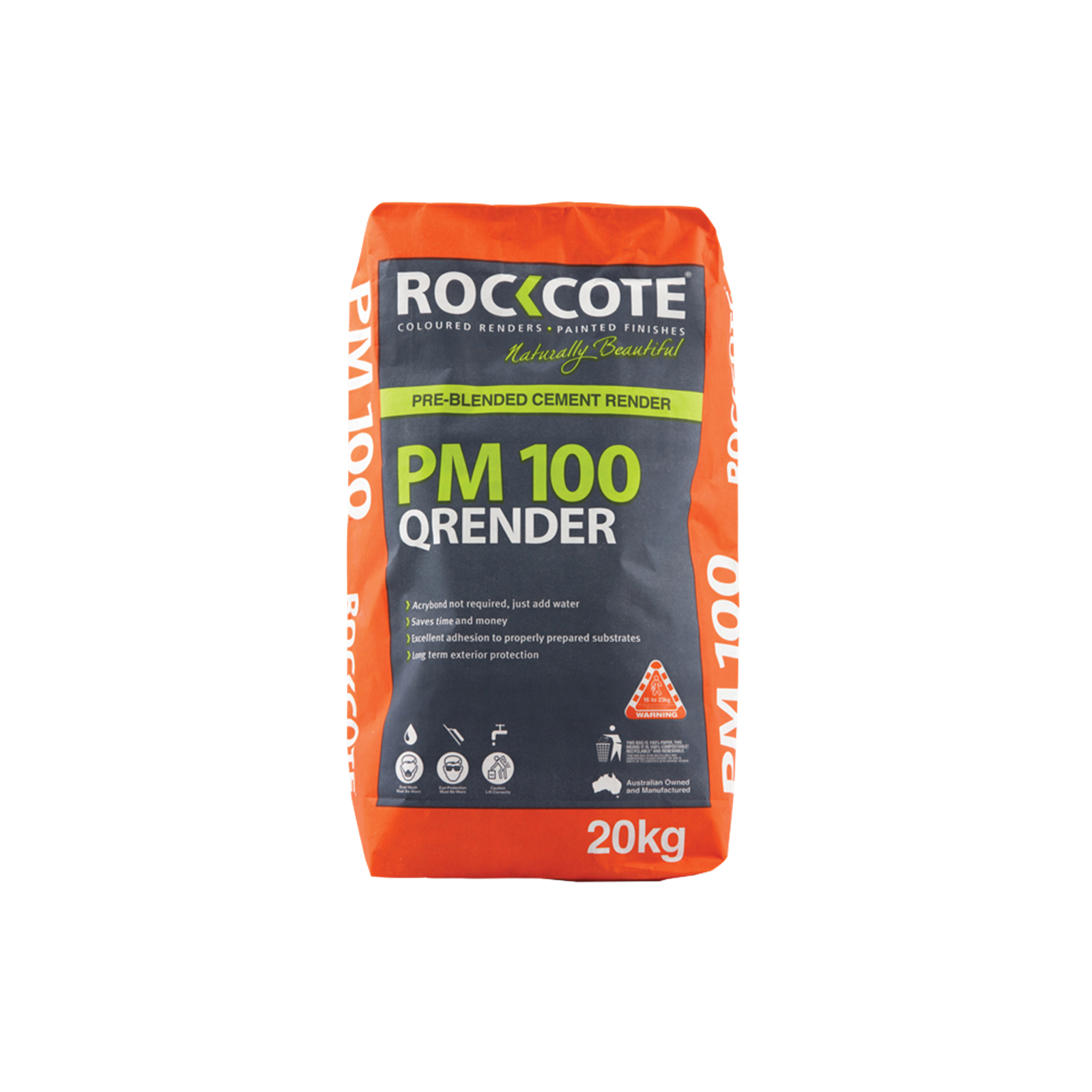 Rockcote 20kg Grey PM100 Quick Render