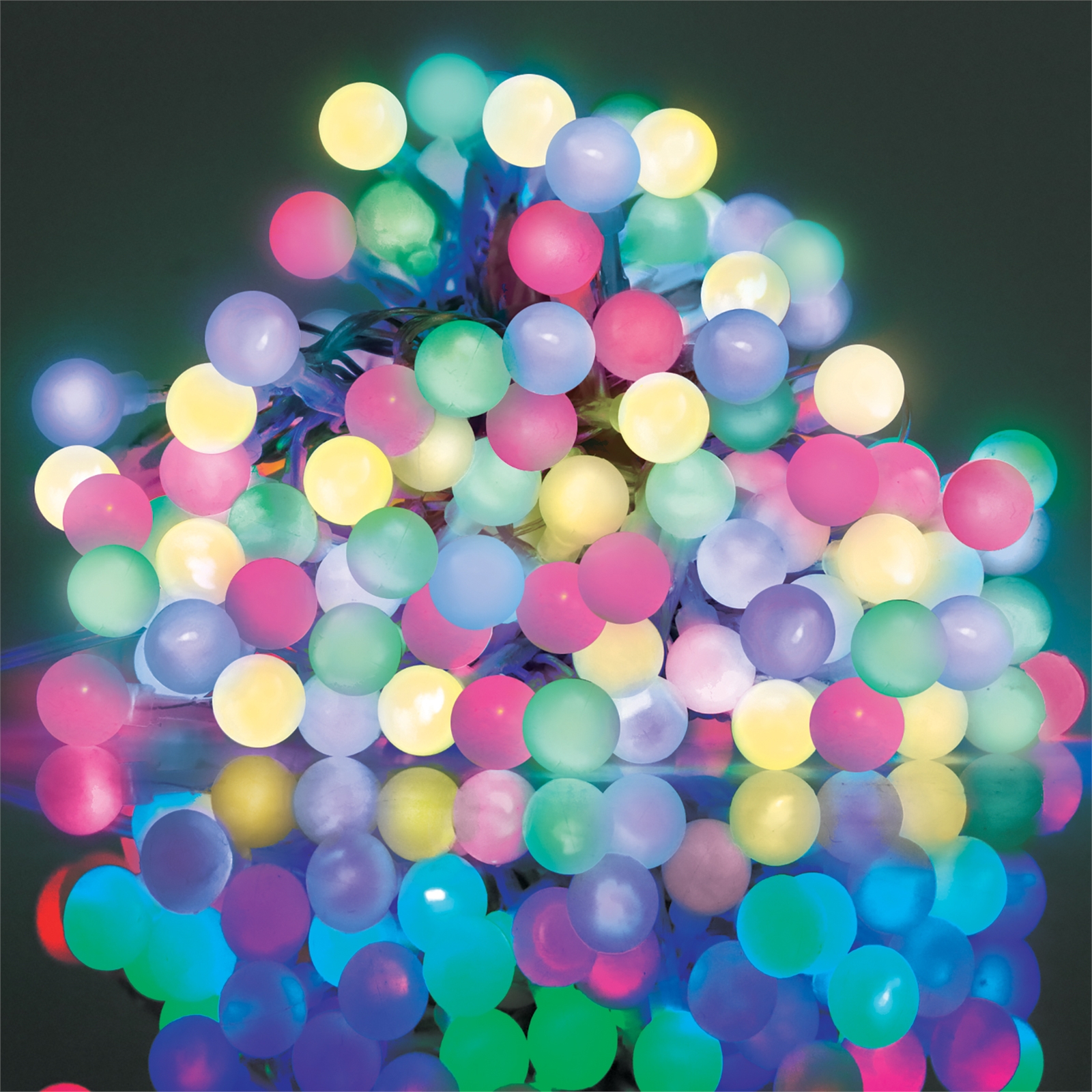 Lytworx 200 LED Fairy Miniball Multi Colour Festive Solar Fairy Lights