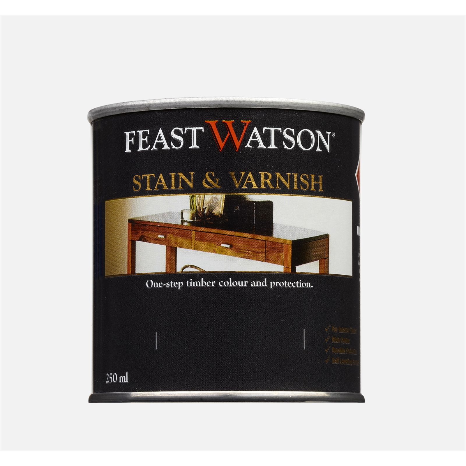 Feast Watson 250ml Gloss Black Japan Stain And Varnish