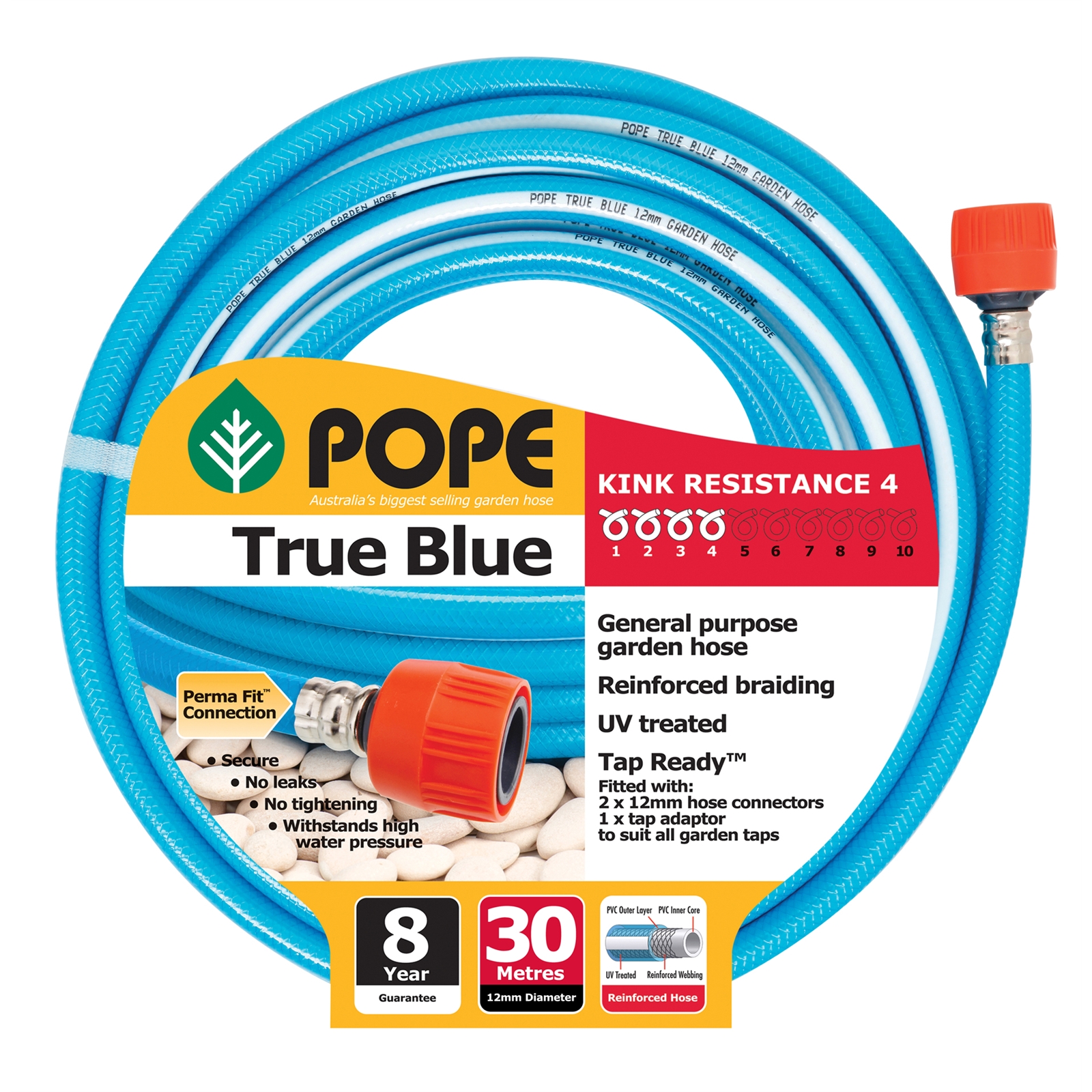 Pope 12mm x 30m True Blue Garden Hose
