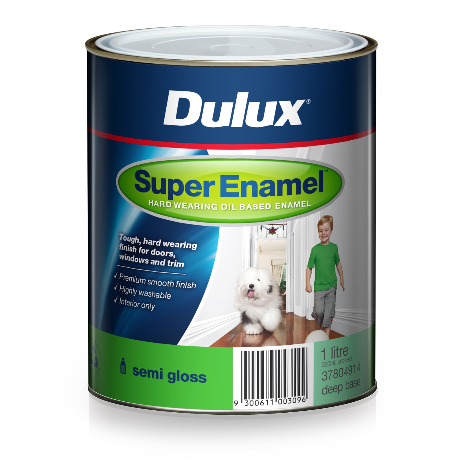 Dulux Super Enamel 1L Semi Gloss Deep Enamel Paint