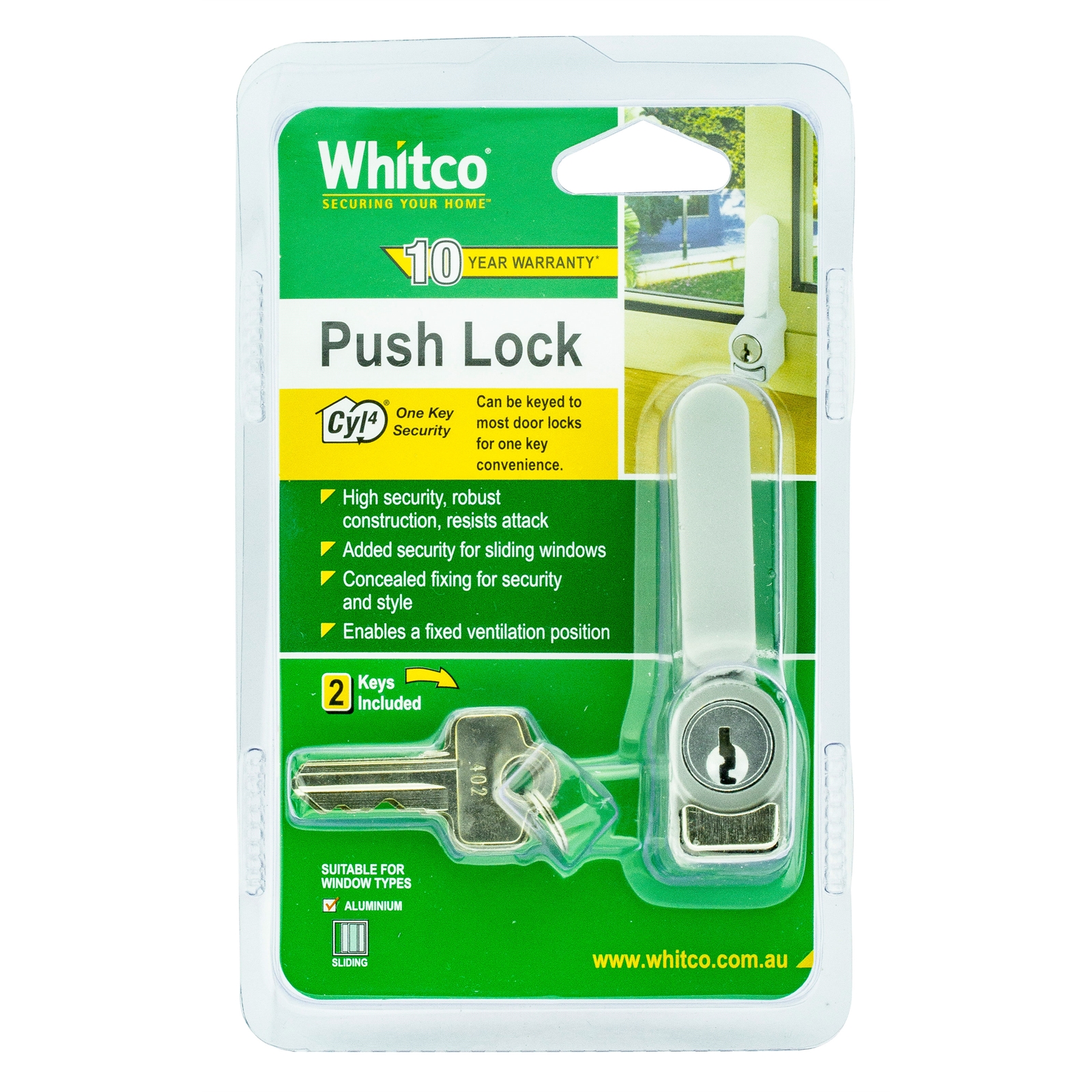 Whitco Silver Sliding Lock