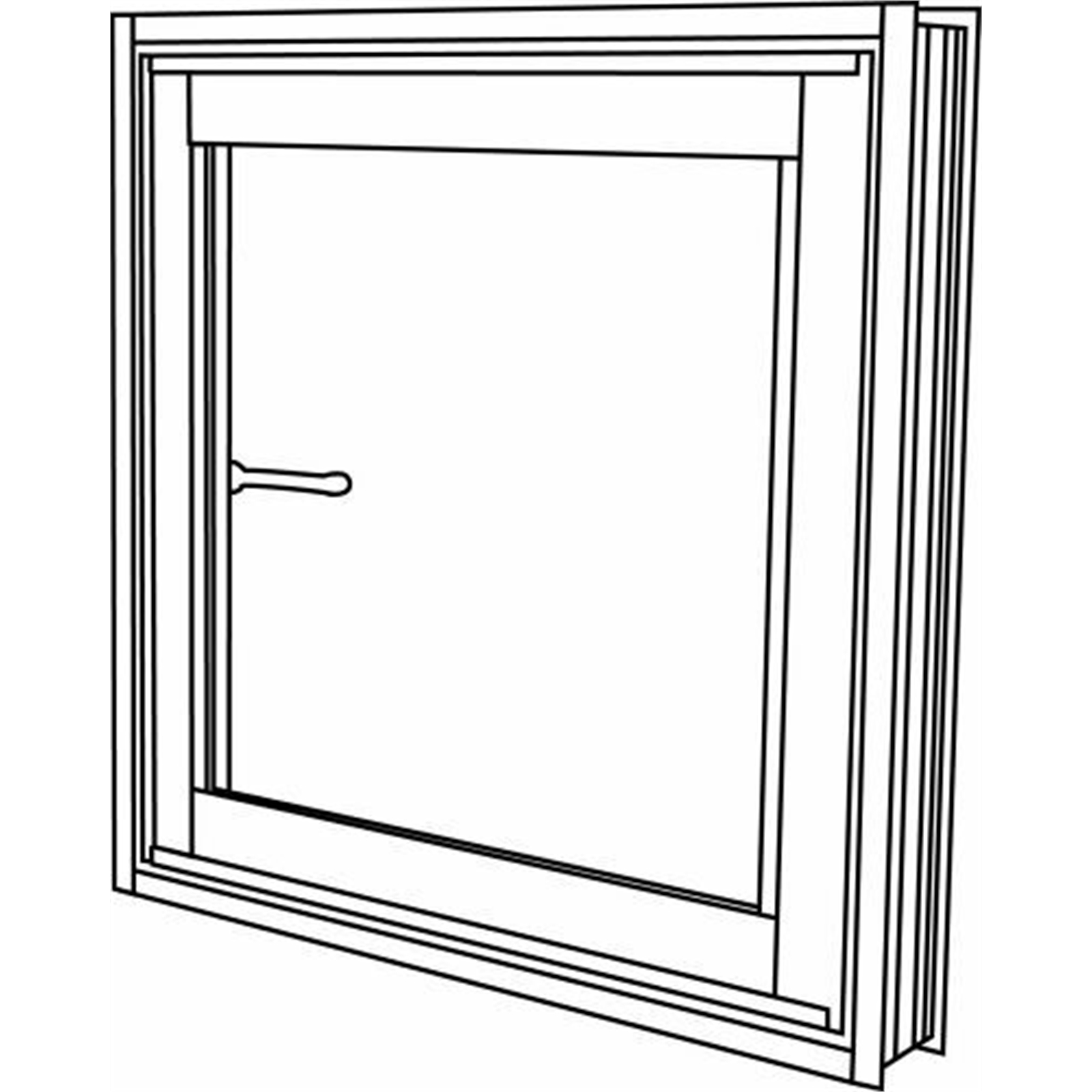 Polar Eco-View Windows 600 x 600mm Silver Grey Open Panel Double Glazed Window