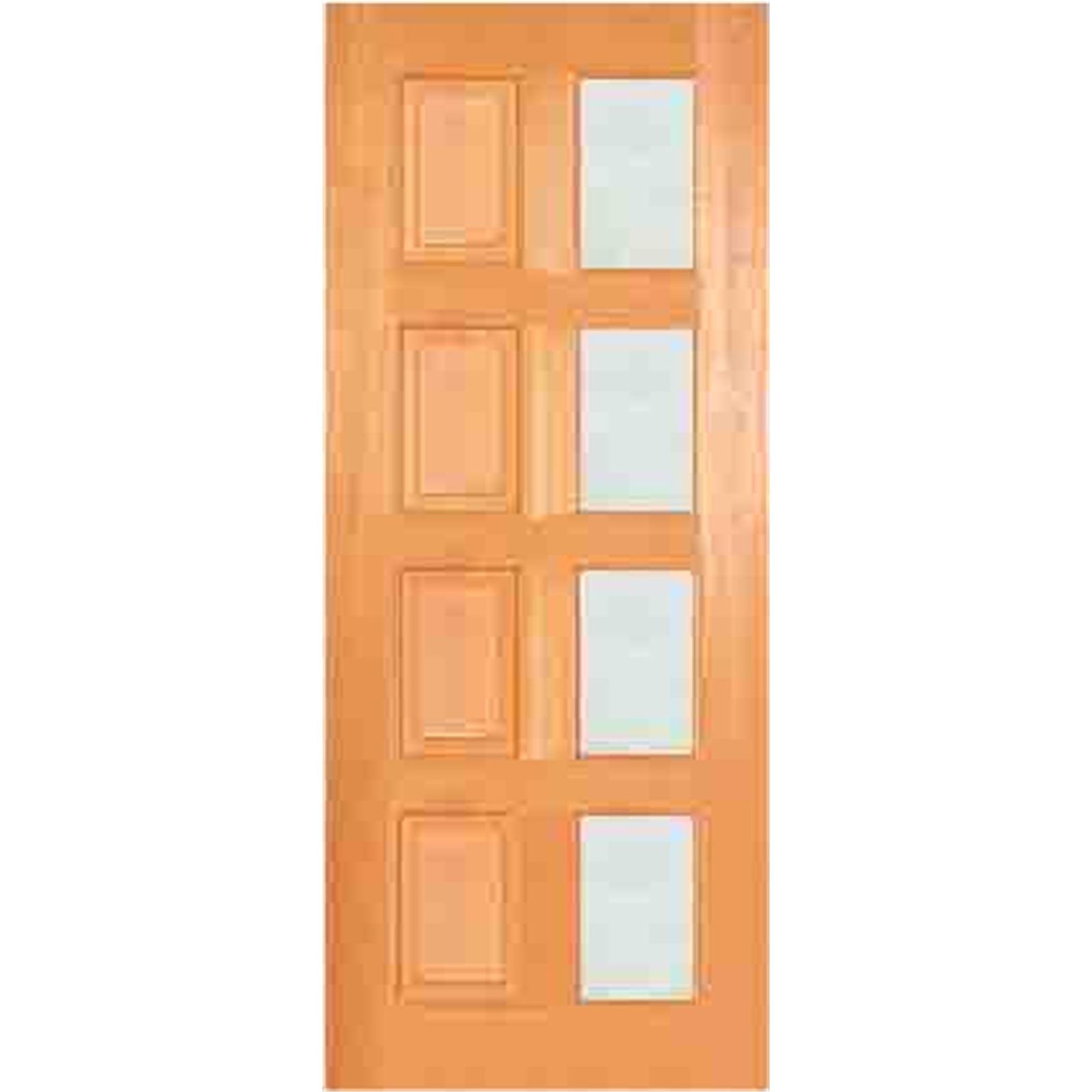 Woodcraft Doors 2040 x 820 x 40mm Modern French Frosted Safety Glass Entrance Door