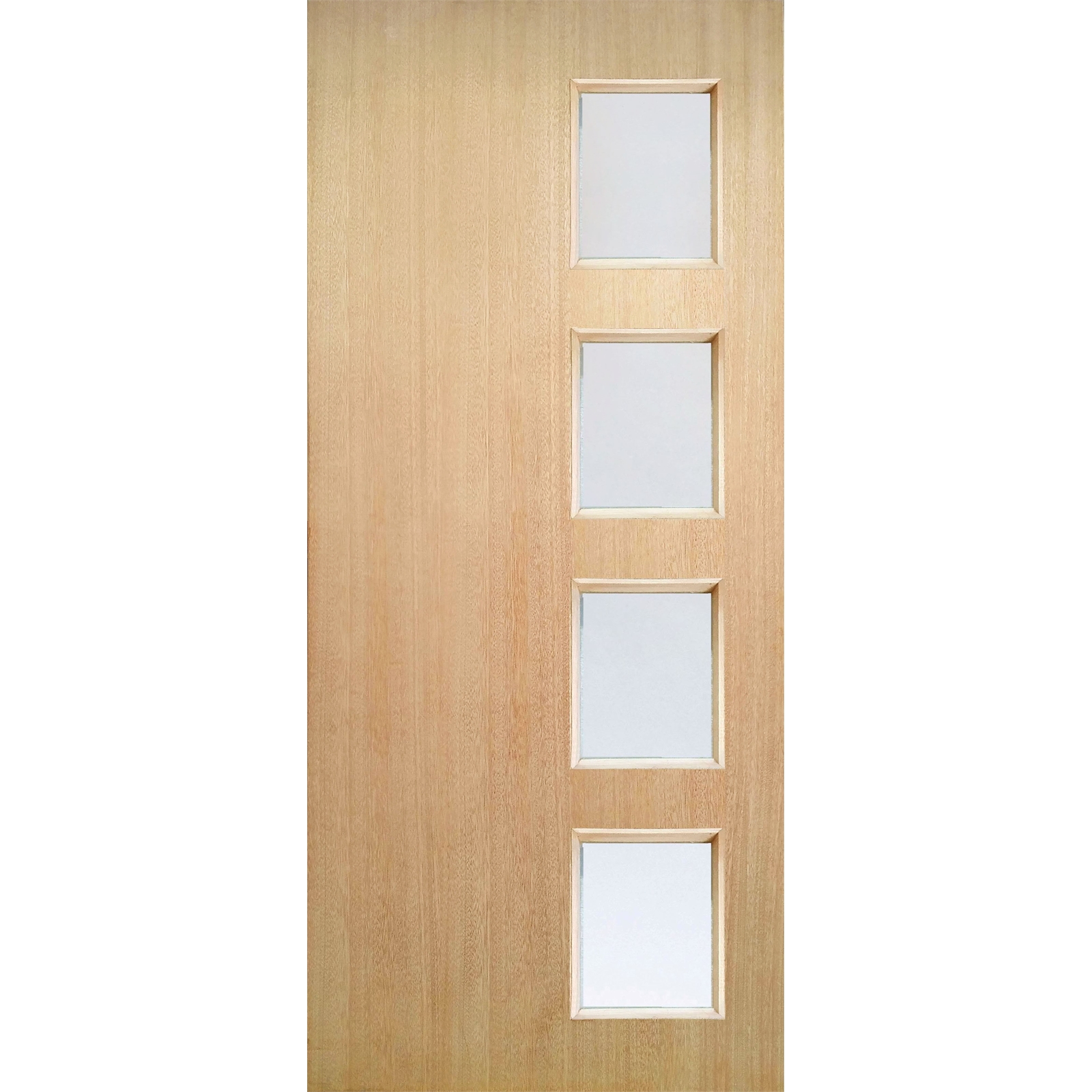 Woodcraft Doors 2040 x 820 x 40mm St Clair SD04 Entrance Door With Frosted Safety Glass