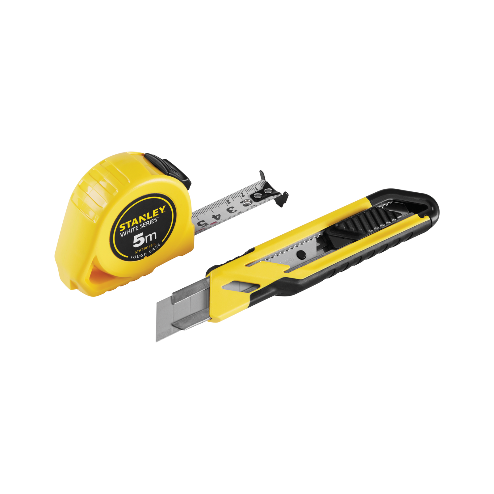 Stanley 5m Tape Measure And 18mm Snap Off Knife Combo Pack