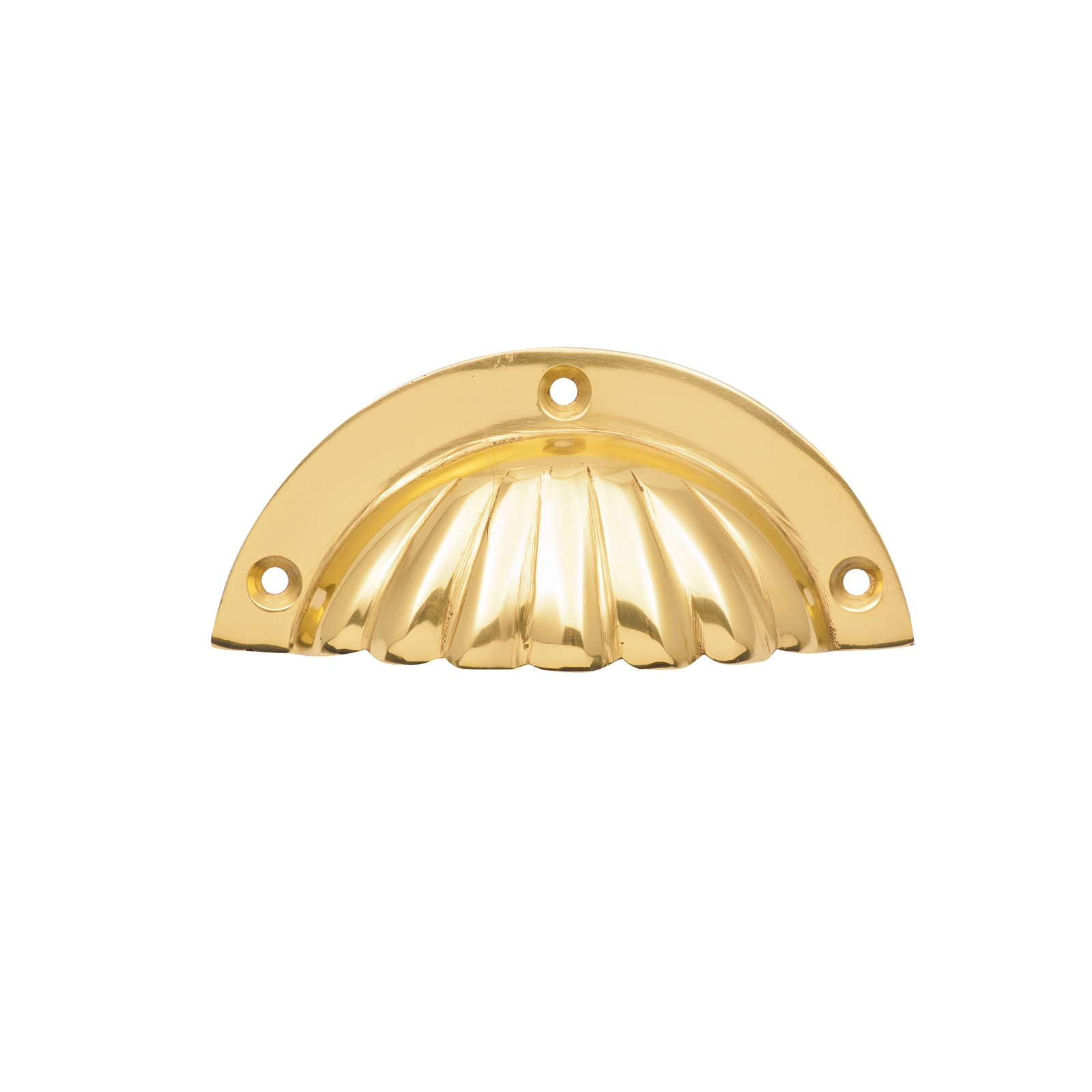 Prestige Brass Shell Cup Drawer Pull Handle