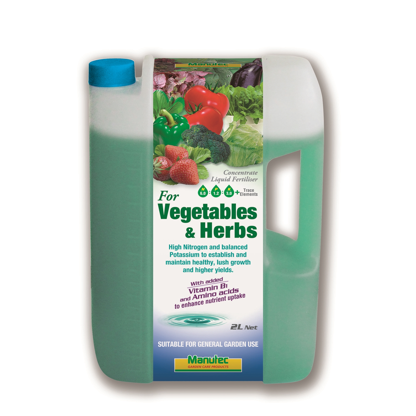 Manutec 2L Vegetables and Herbs Liquid Fertiliser