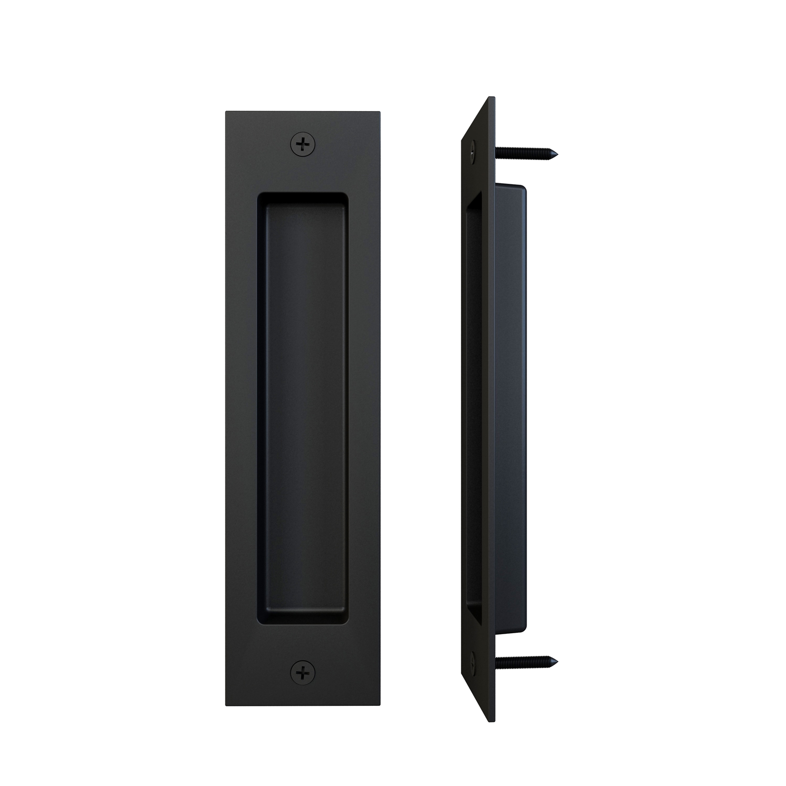 Rolltrak Barn Door Recessed Handle Matt Black Bunnings Warehouse