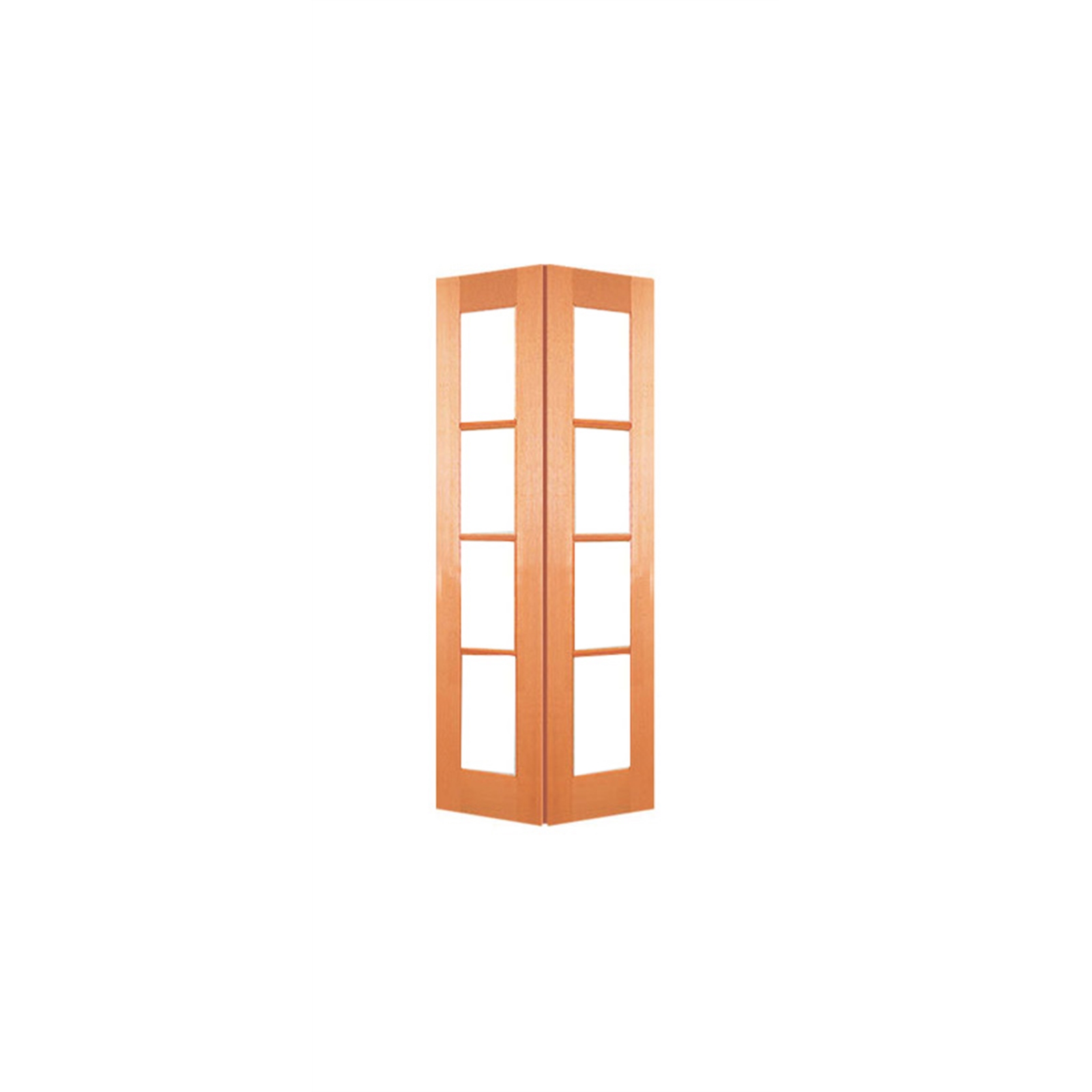 Woodcraft Doors 2040 x 820 x 35mm 4 Lite Clear Safety Glass Internal Bi-Fold Door