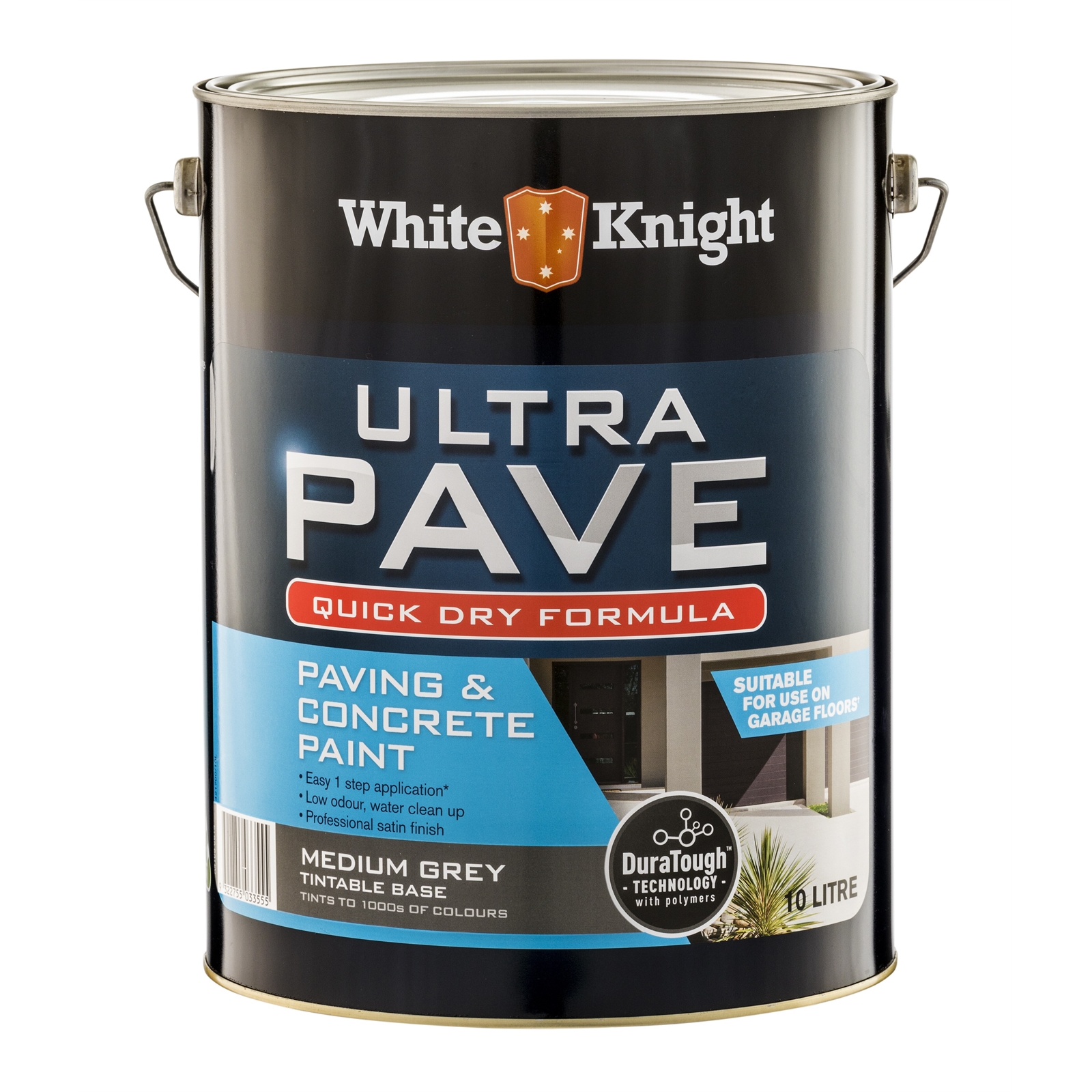 White Knight 10L Medium Grey Quick Dry Ultra Pave Paint