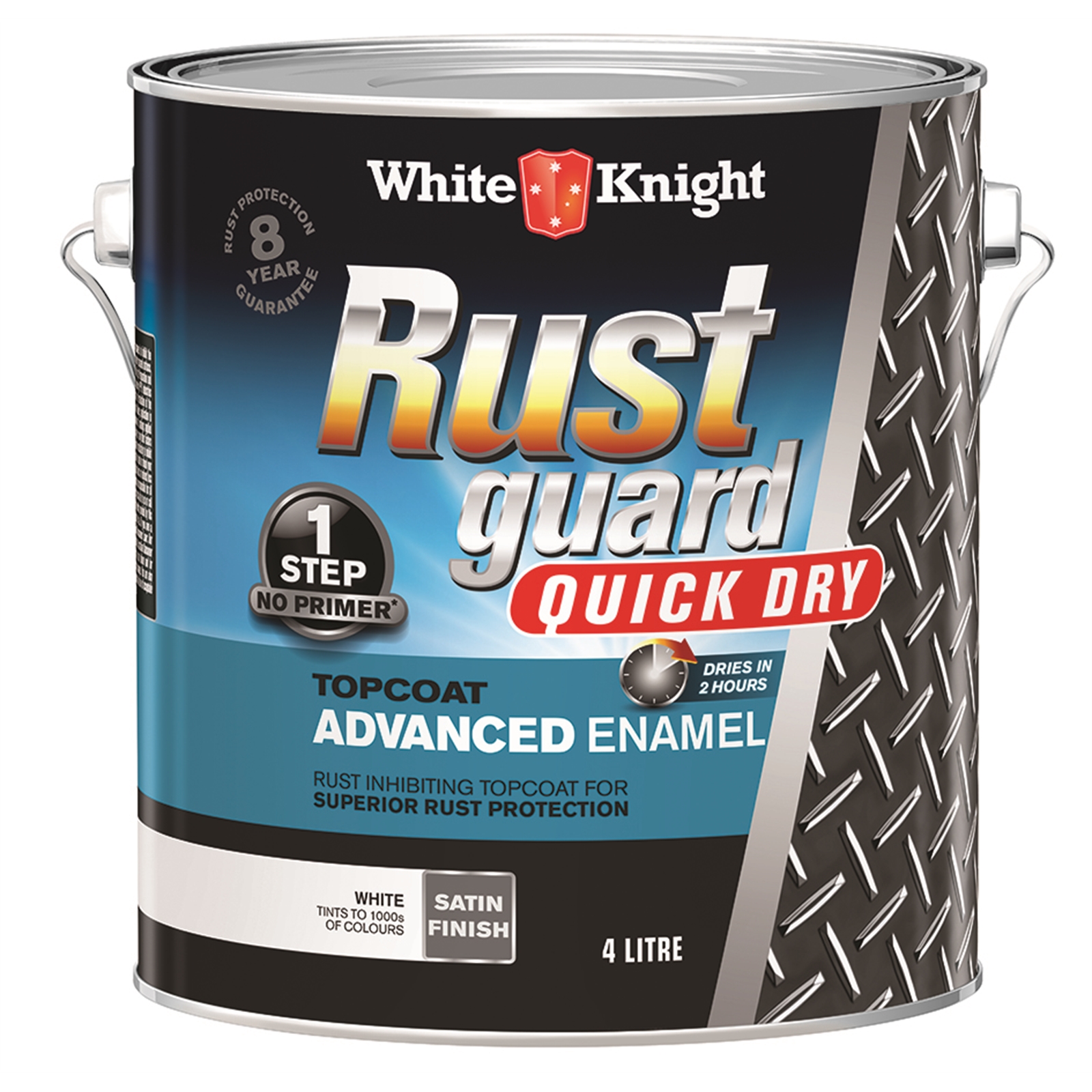 White Knight 4L Rust Guard Quick Dry Advanced Enamel Satin White