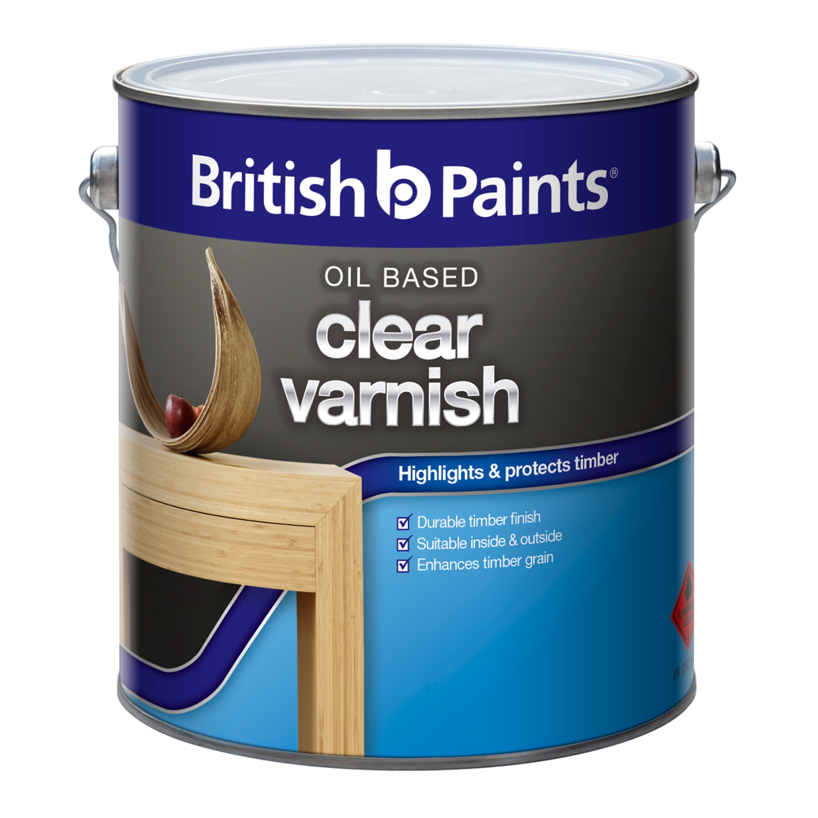 British Paints 1L Satin Clear Polyurethane