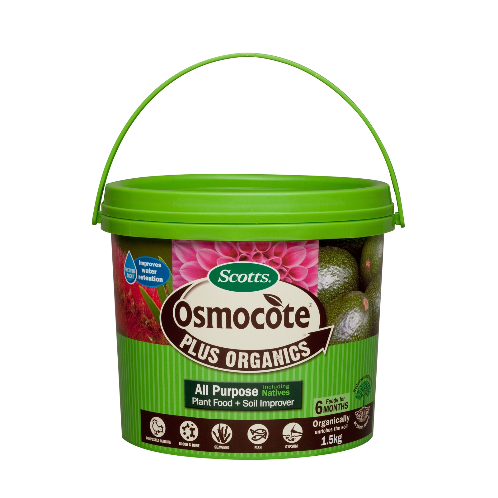 Osmocote Plus Organics 1.5kg All Purpose Plant Food and Soil Improver