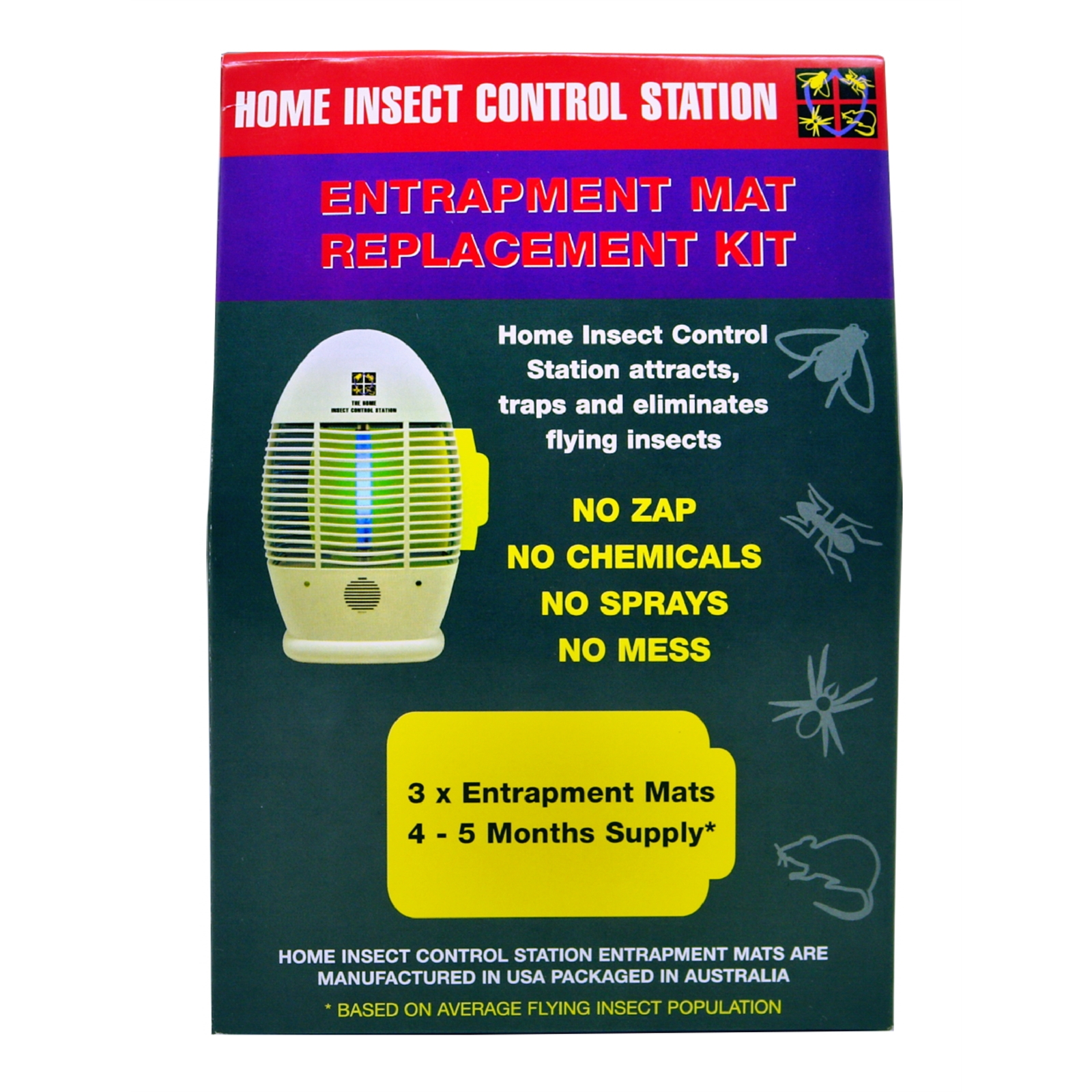 Stinger Home Insect Control Station Refill Kit - 3 Mats