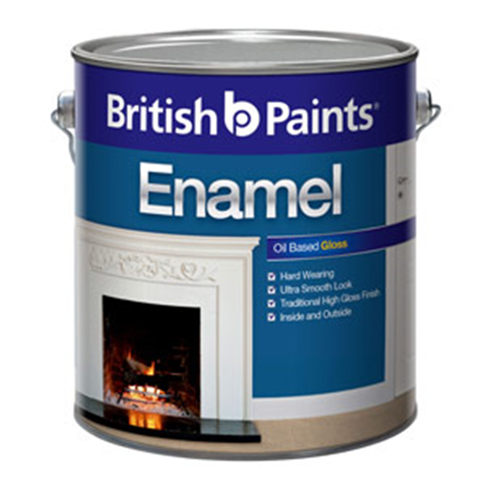 British Paints 2L Gloss White Enamel Paint