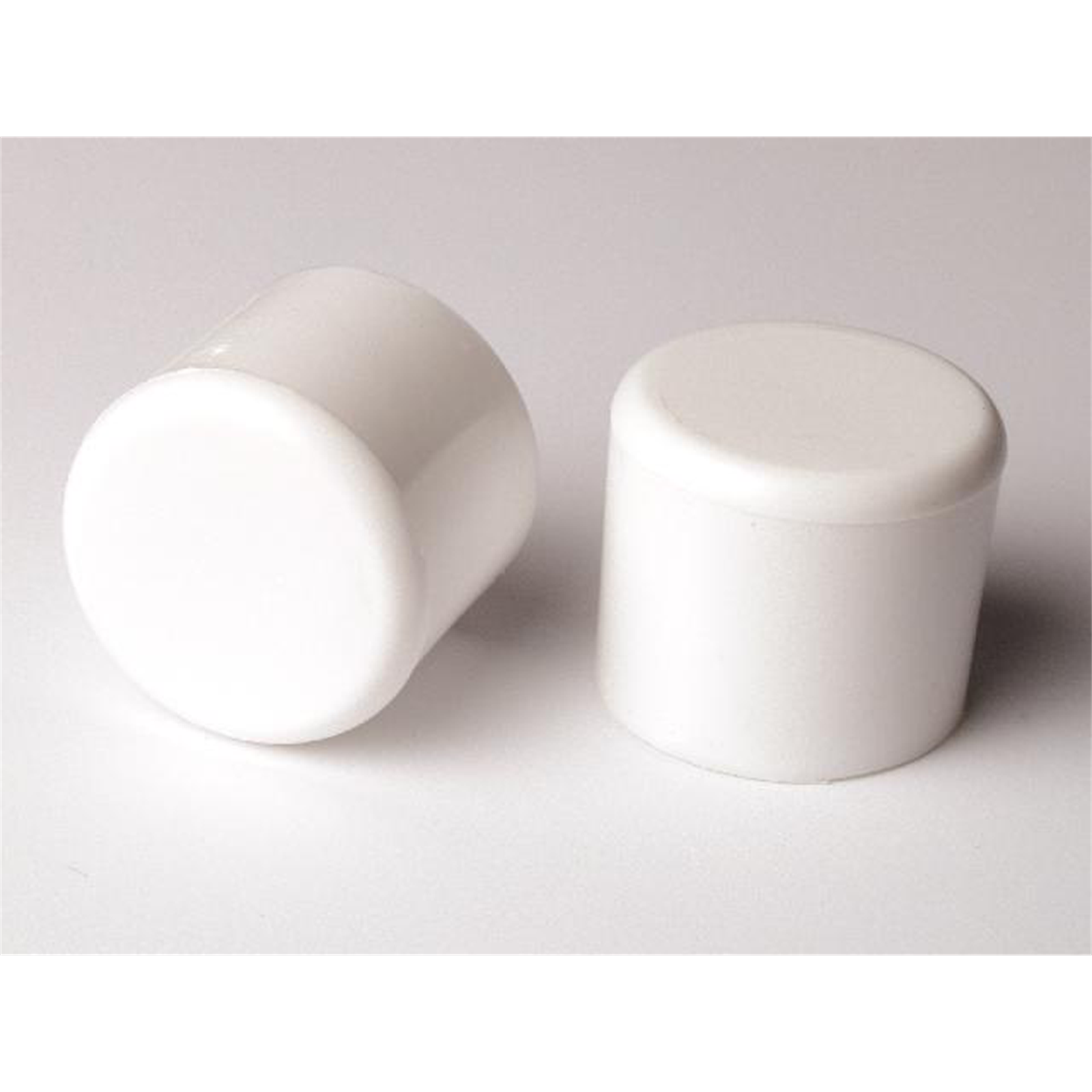 TIC 22mm Round White Plastic External Chair Tip - 4 Pack