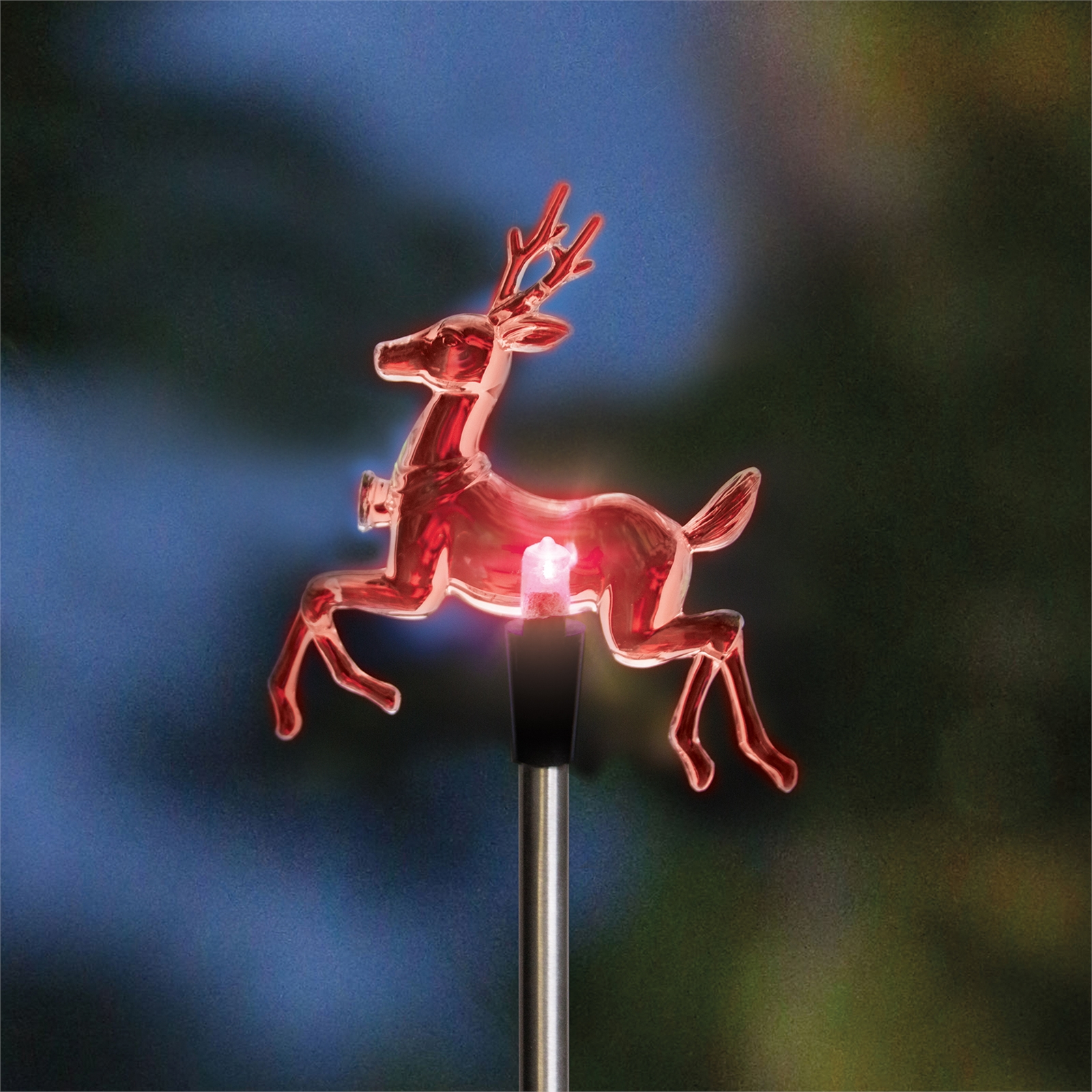 Lytworx 76cm Colour Changing LED Reindeer Festive Solar Stake Light