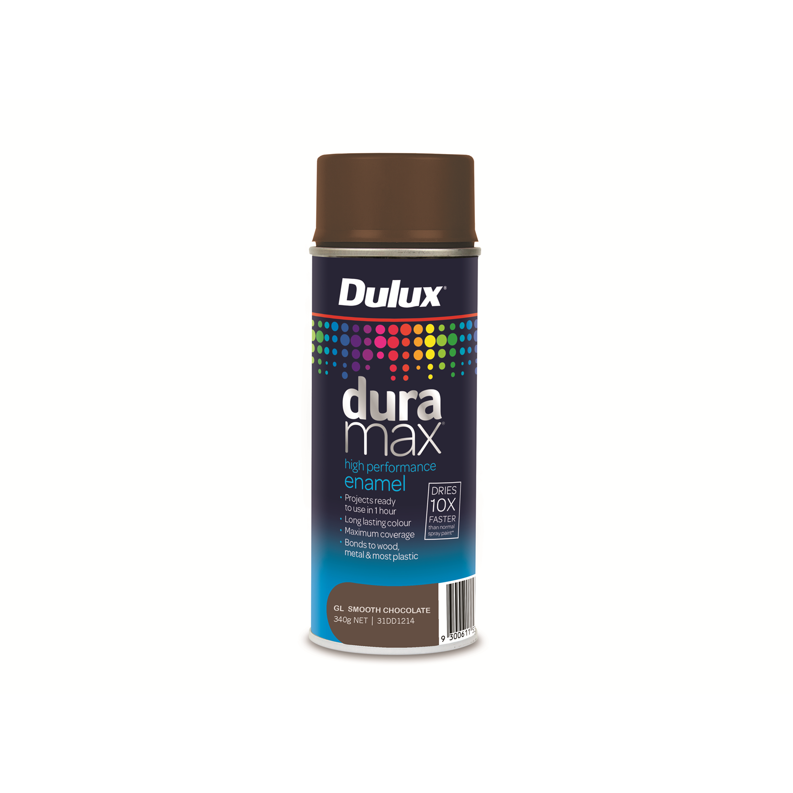 Dulux Duramax 340g Gloss Smooth Chocolate Spray Paint