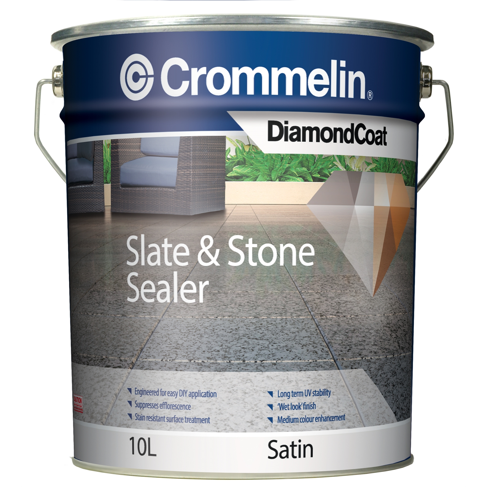 Crommelin 10L Satin DiamondCoat Slate And Stone Sealer Bunnings Warehouse