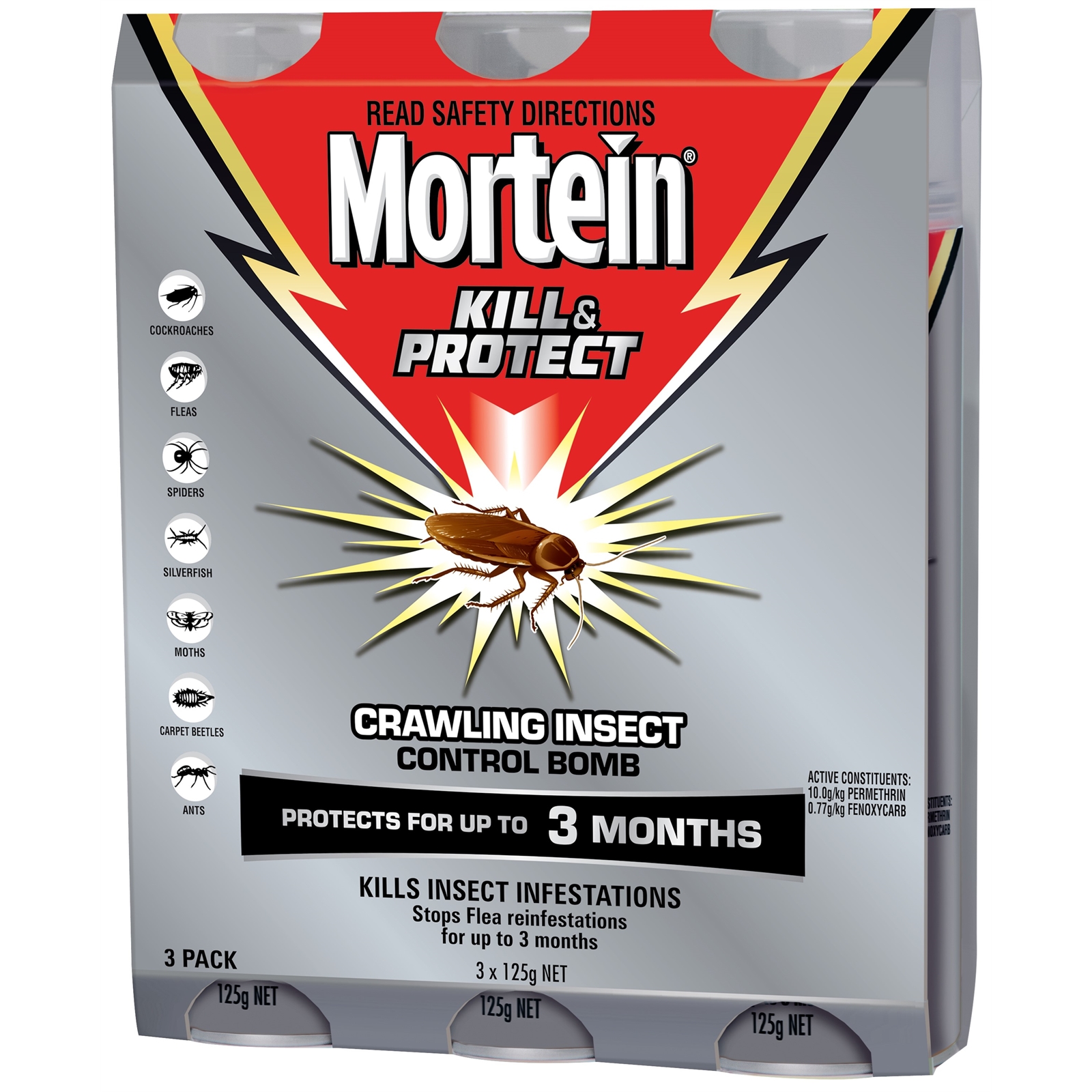 Mortein 125g DIY Insect Killer Control Bomb - 3 Pack