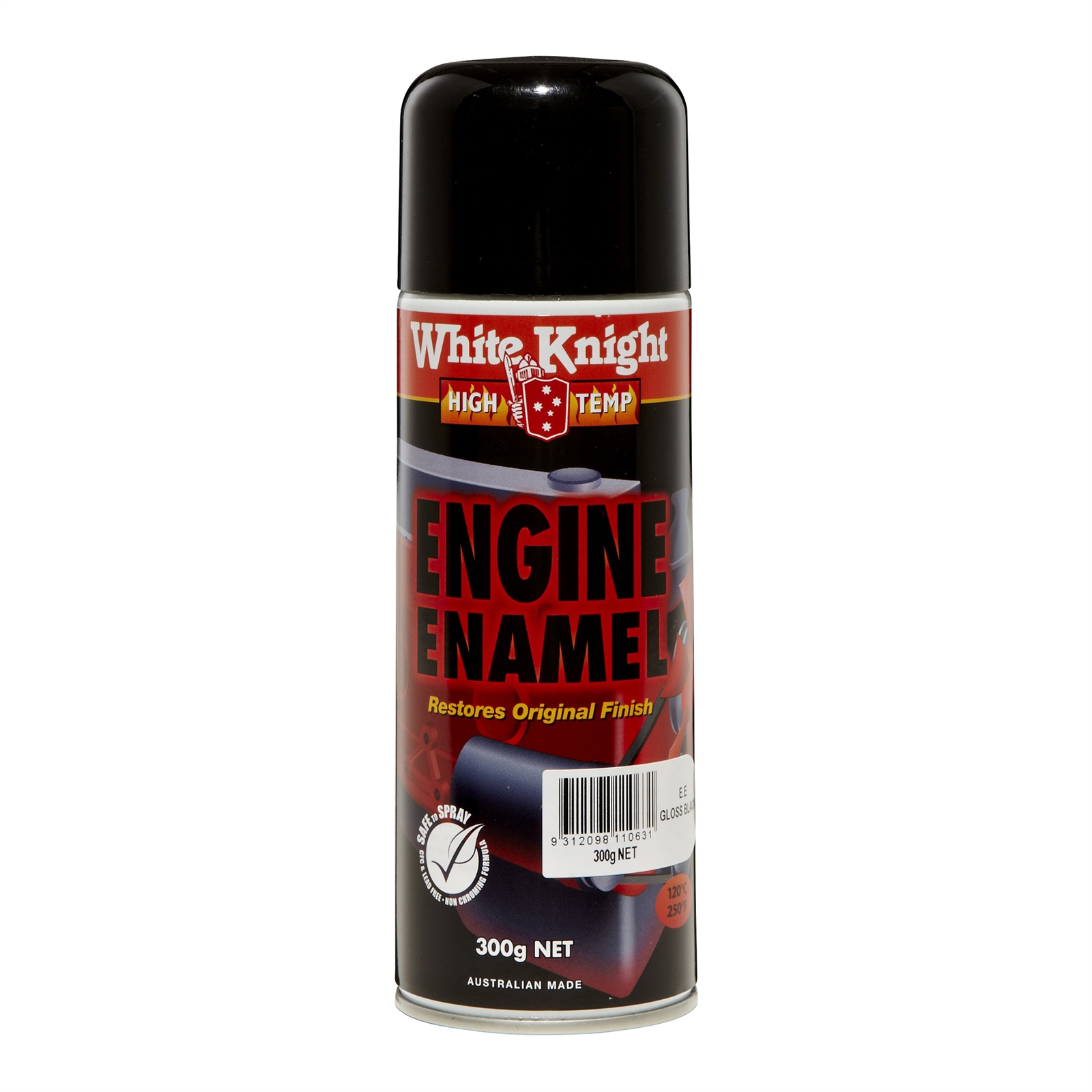 White Knight High Temp 300g Engine Enamel Spray Paint Aluminium