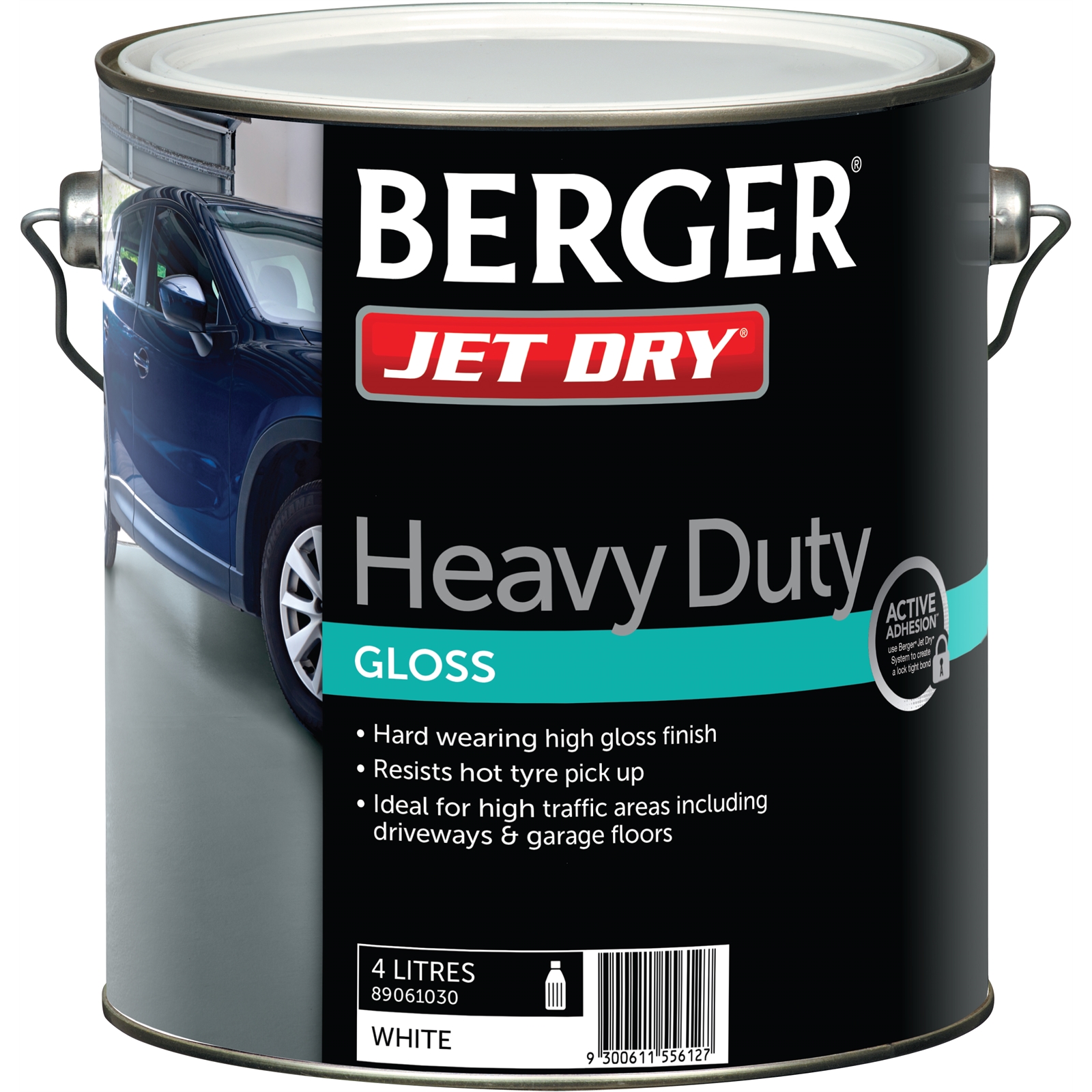 Berger Jet Dry 4L White Heavy Duty Gloss Paint