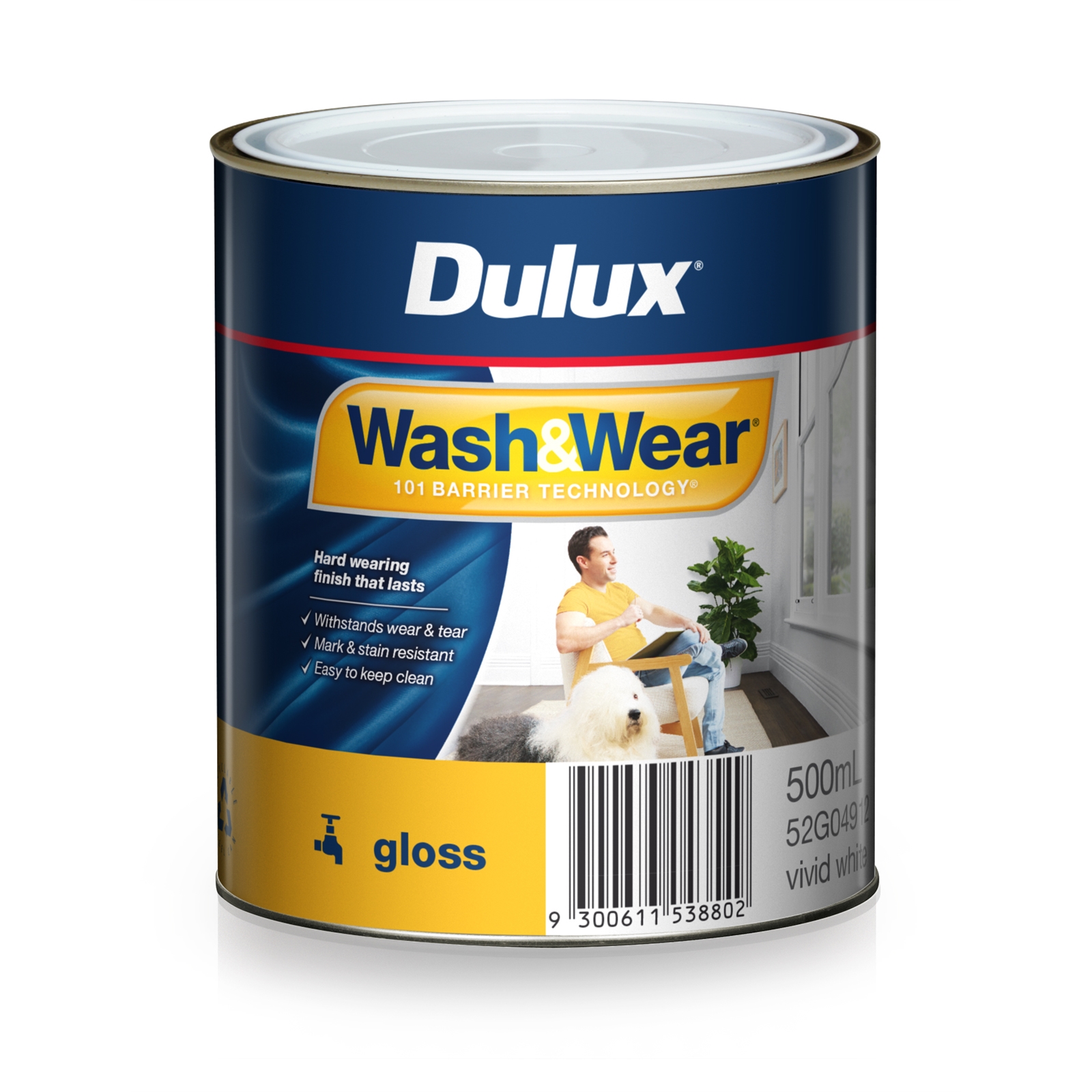 Dulux Wash&Wear 500ml Vivid White Gloss Paint