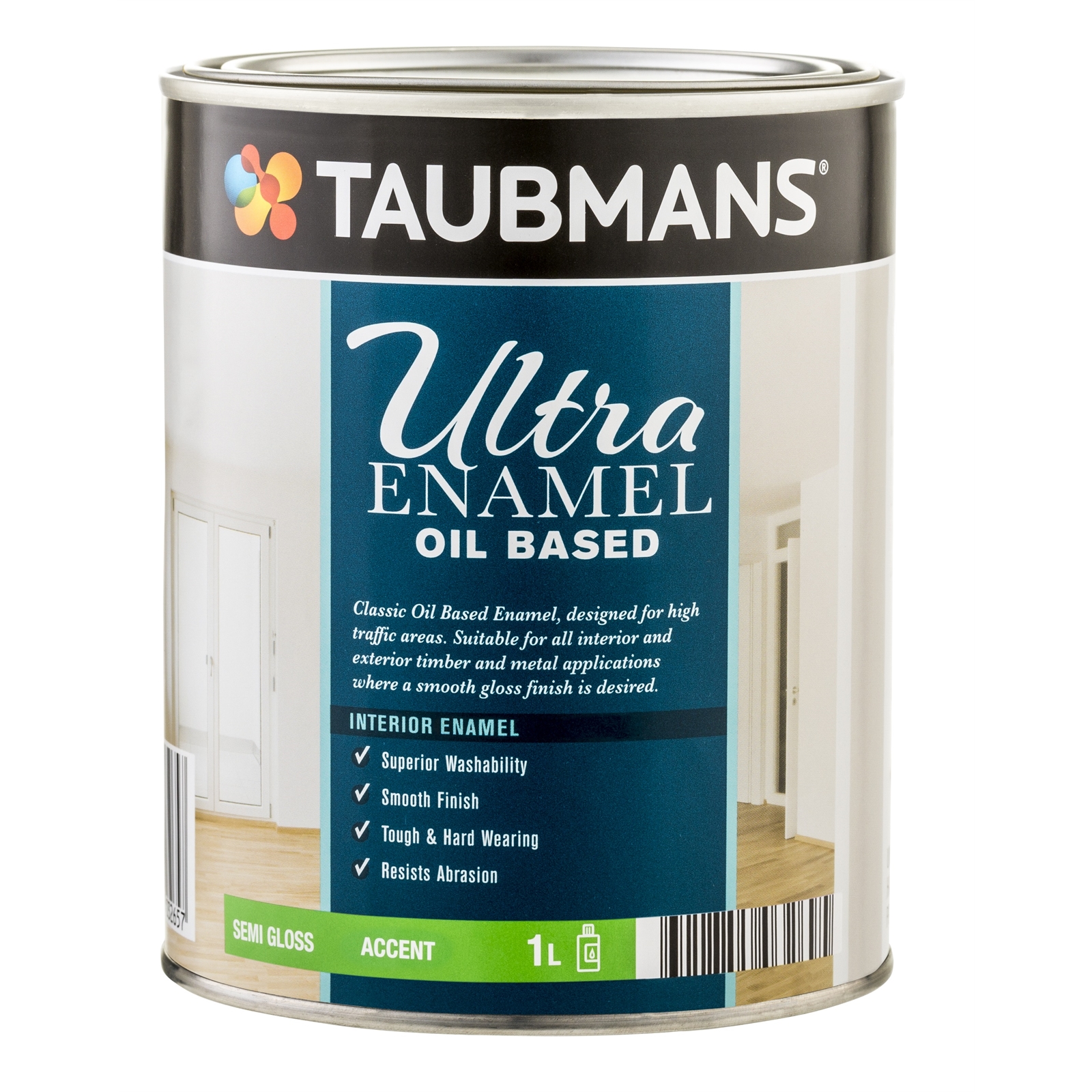 Taubmans Ultra Enamel 1L Accent Semi Gloss Oil Based Enamel