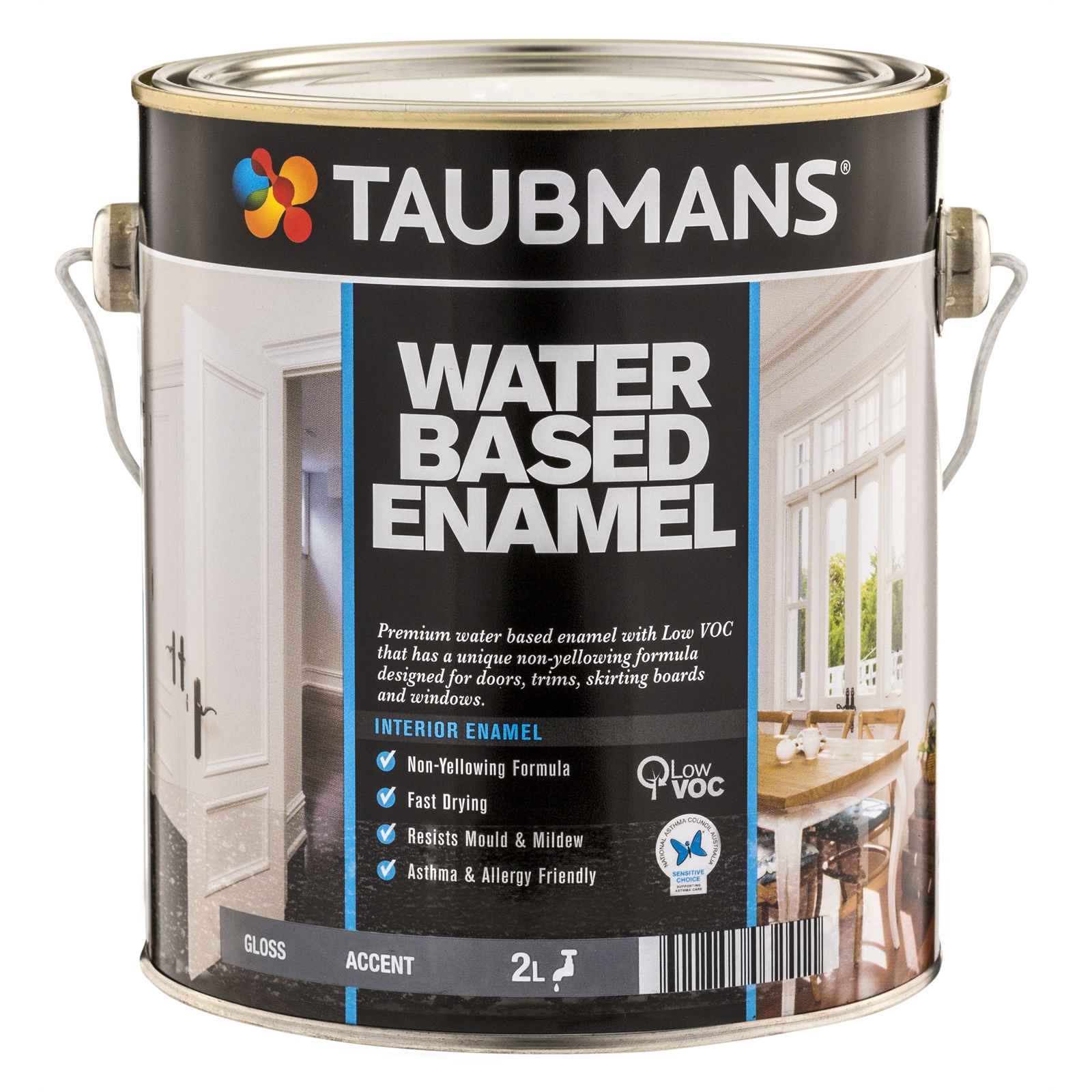 Taubmans 2L Accent Gloss Water Based Enamel