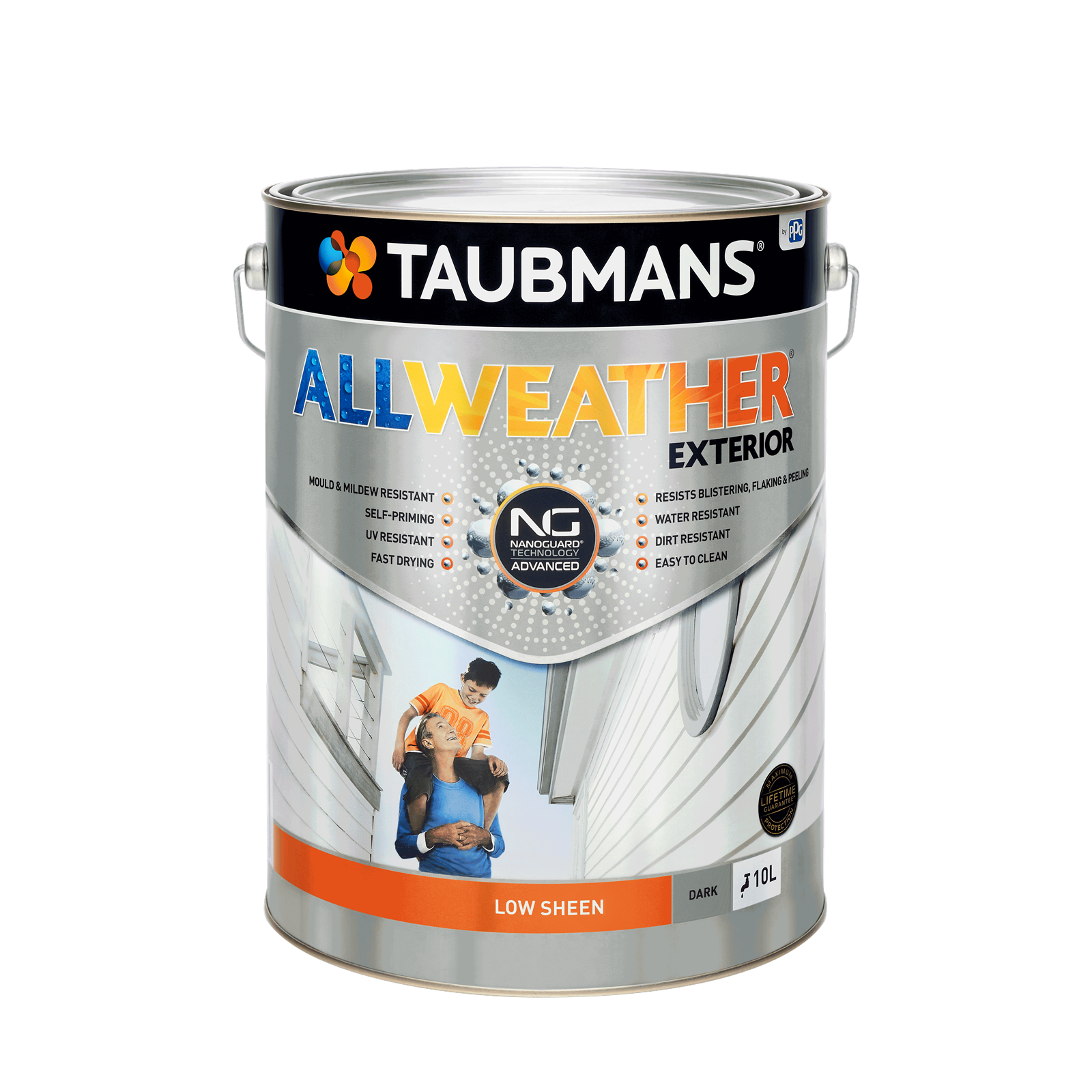 Taubmans 10L Low Sheen Dark All Weather® Exterior Paint Taubmans 10L Low Sheen Dark All Weather® Exterior Paint