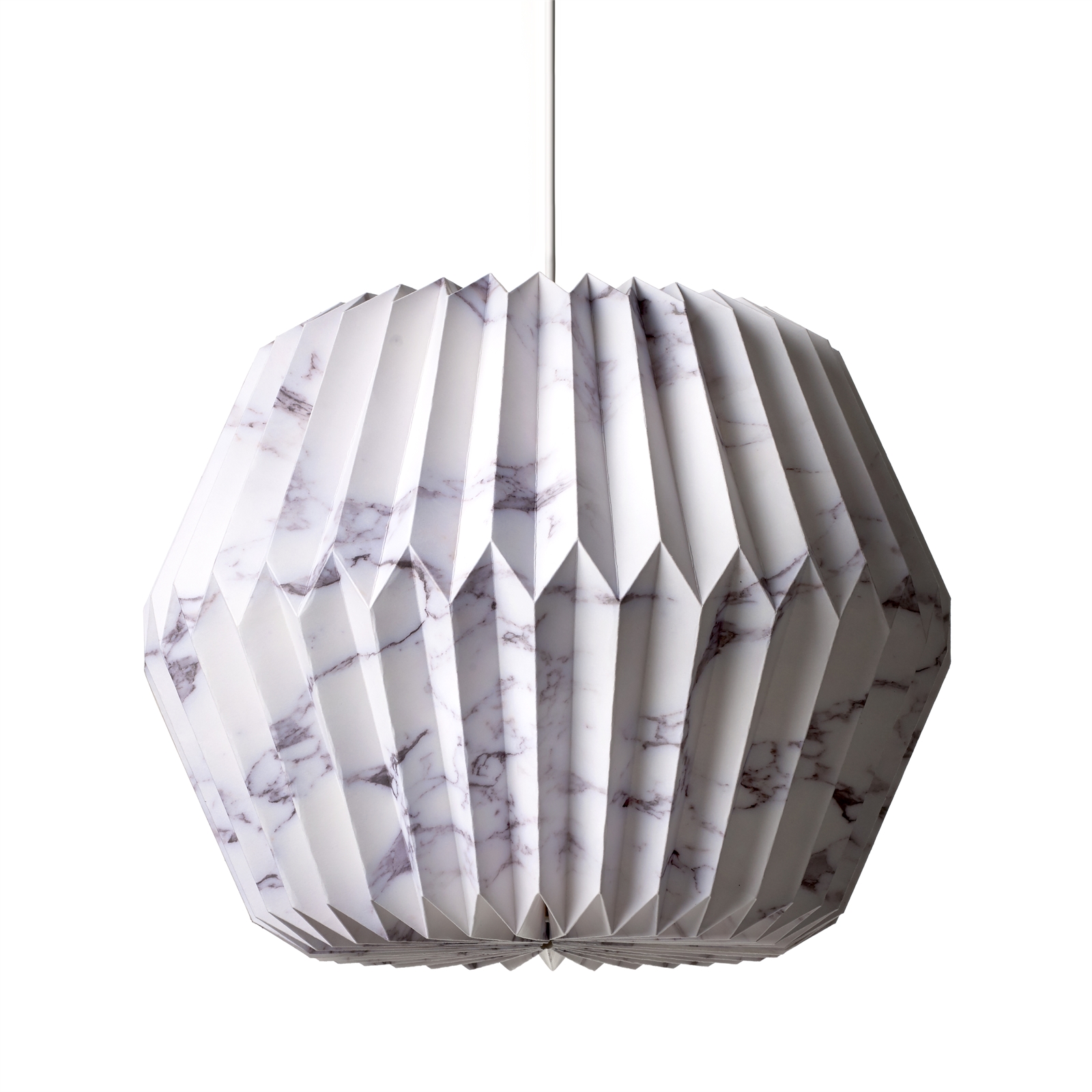 Rouge 45cm Concertina Paper Shade - White / Grey
