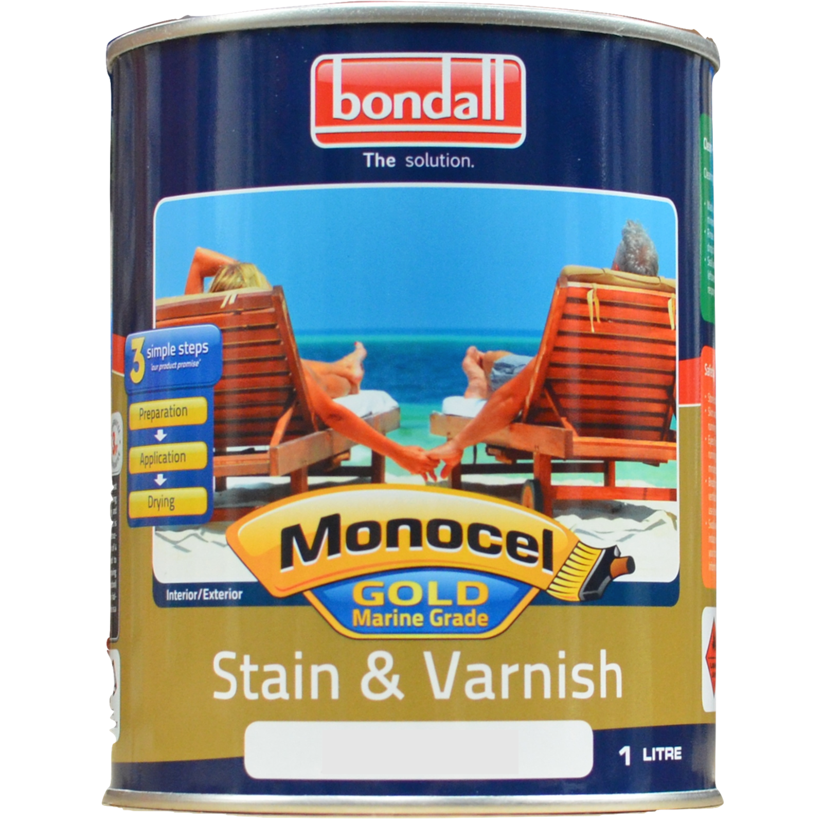 Bondall 1L Teak Monocel Gold Marine Grade Stain And Varnish
