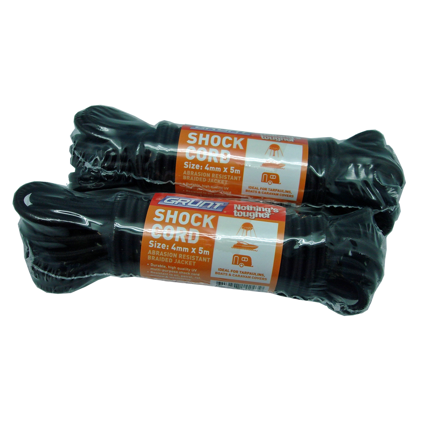 Grunt 4mm x 5m Black Shock Cord