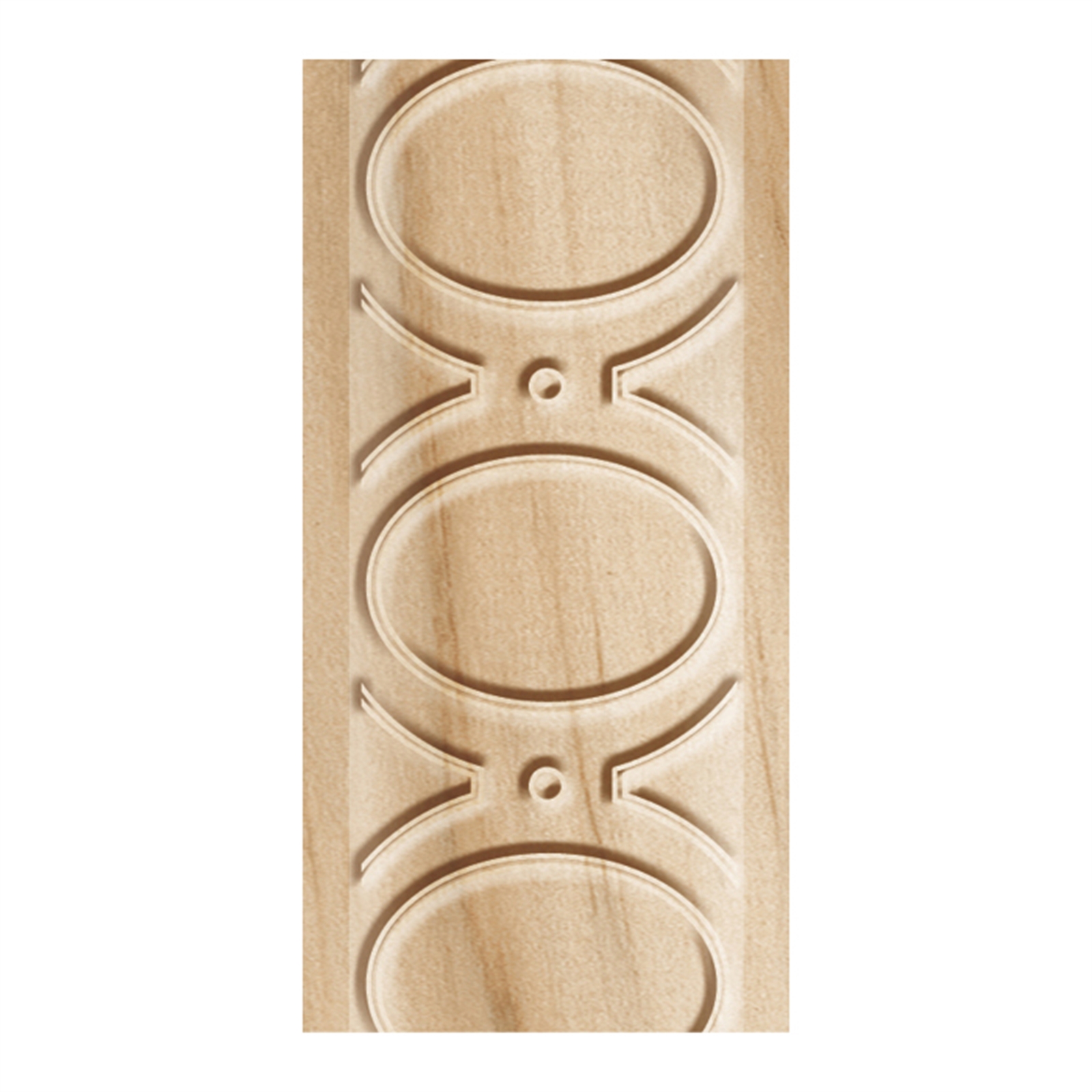 White Oak Oval and Dart Embossed Wall Trim Moulding 33 x 10mm 2.4m Porta