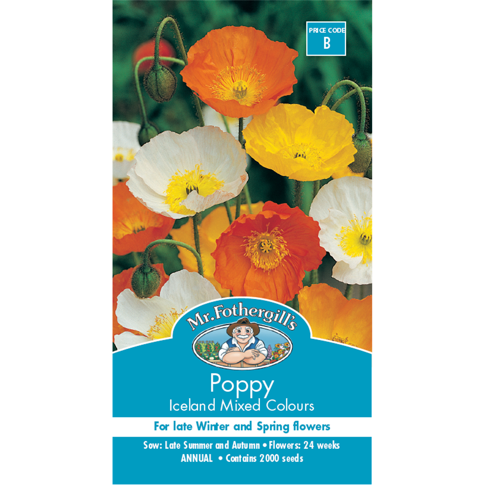 Mr Fothergill's Poppy Iceland Mixed Flower Seeds