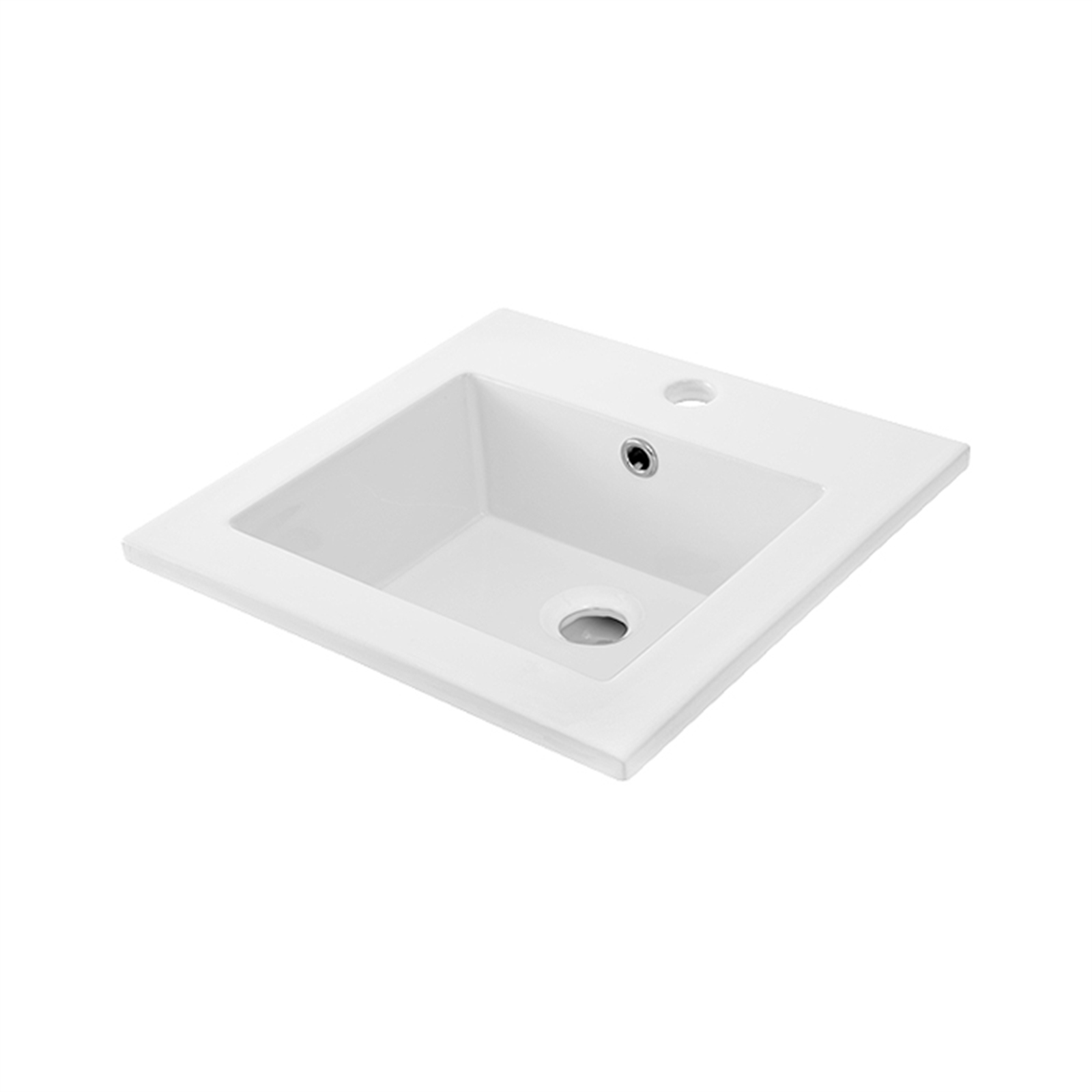Azzurra Bathroom Furniture White Cube 410 Drop-In Basin 1TH