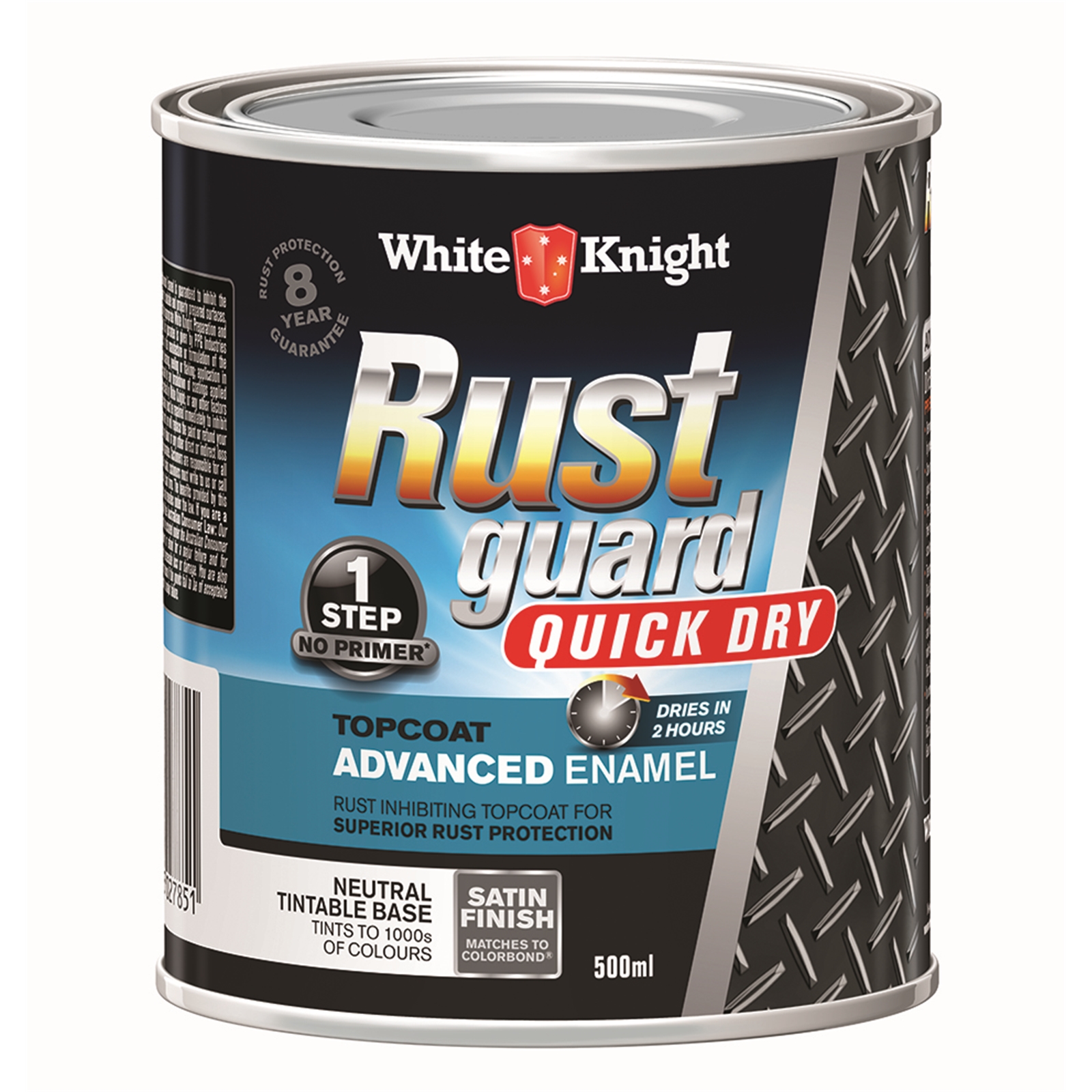 White Knight 500ml Rust Guard Quick Dry Advanced Enamel Satin Neutral